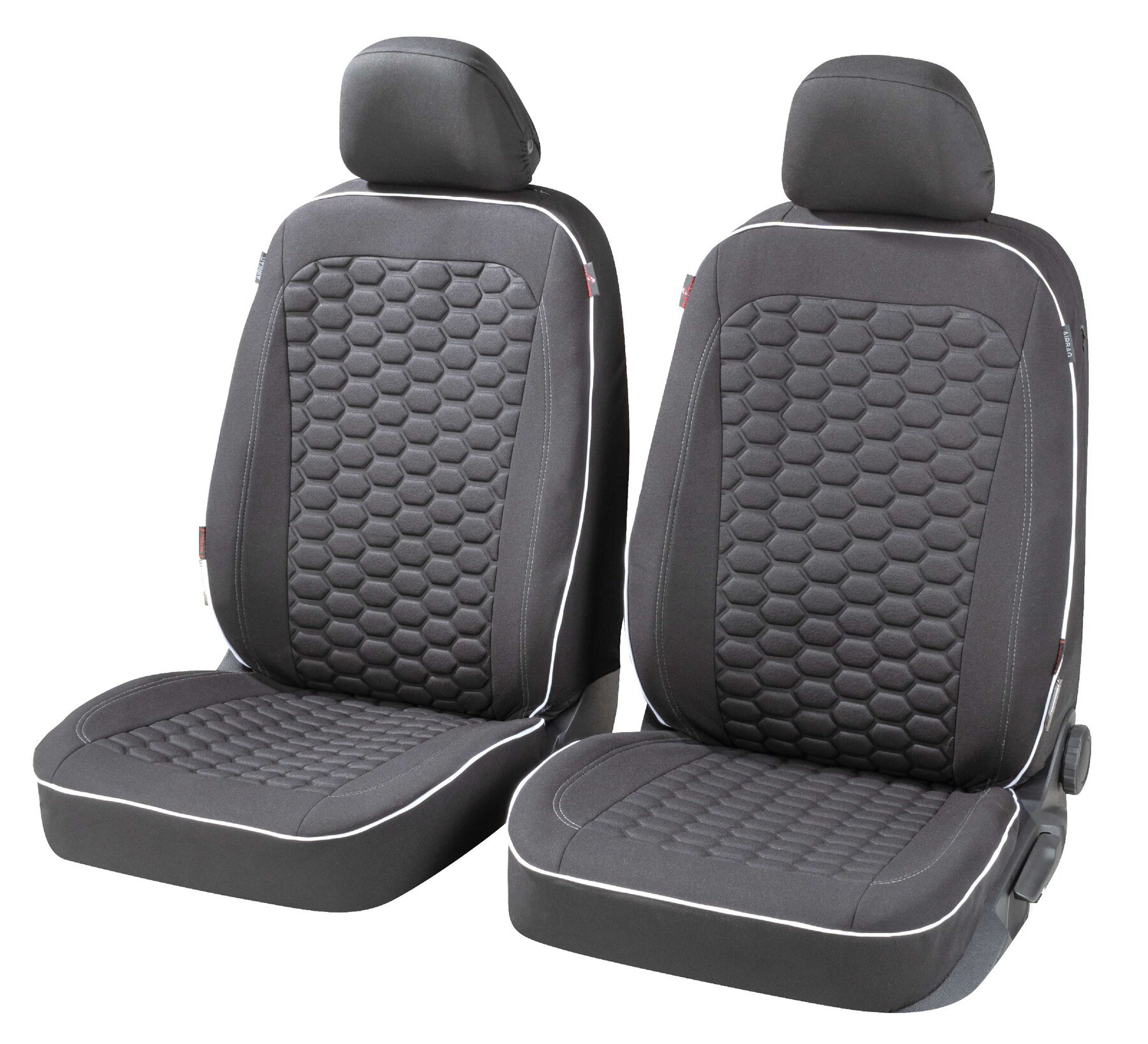 ZIPP IT Premium Car seat covers Kendal for two front seats with zip-system black/white