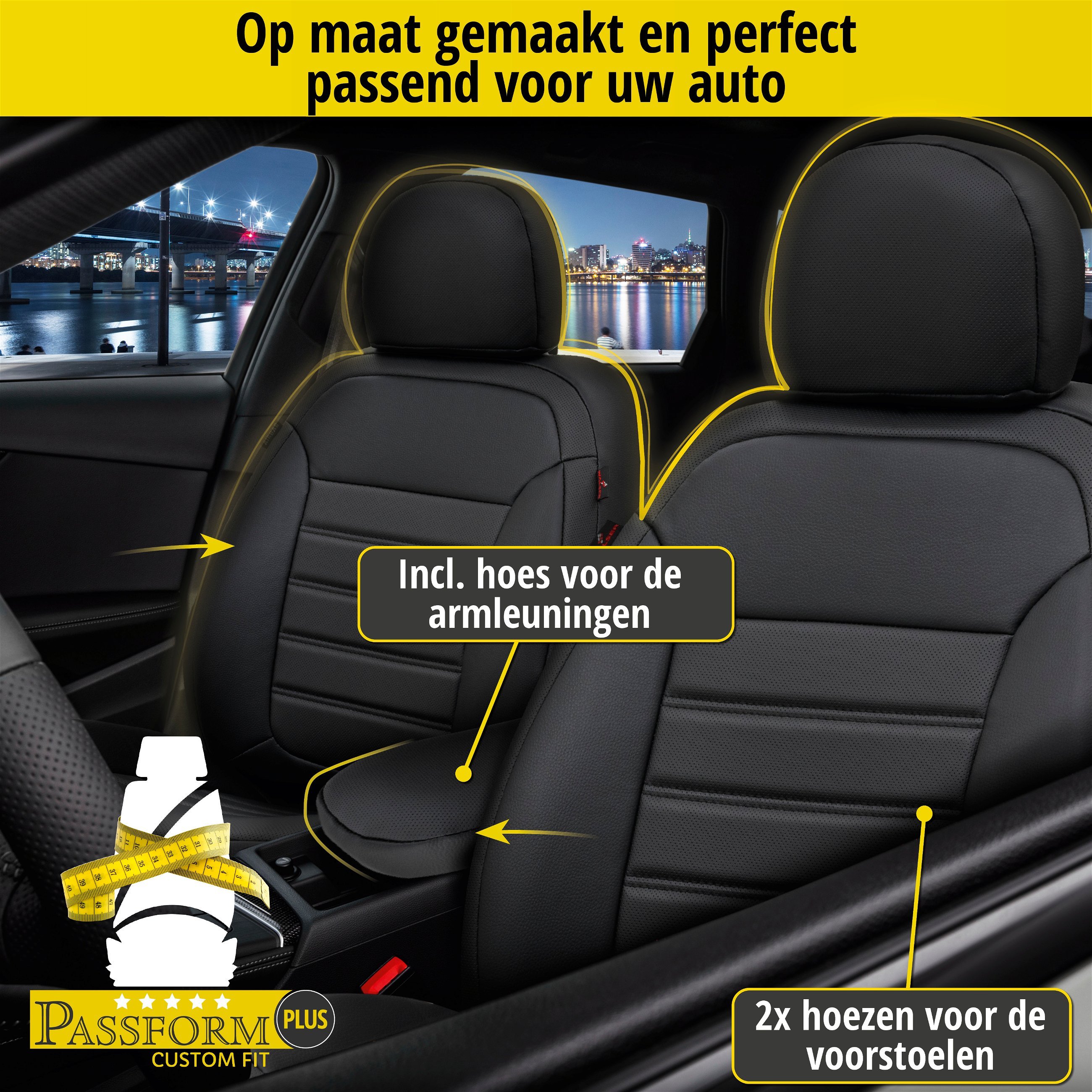 Auto stoelbekleding Robusto geschikt voor Opel Astra H 01/2004-05/2014, Astra H notchback 02/2007-05/2014, 2 enkele zetelhoezen voor standard zetels
