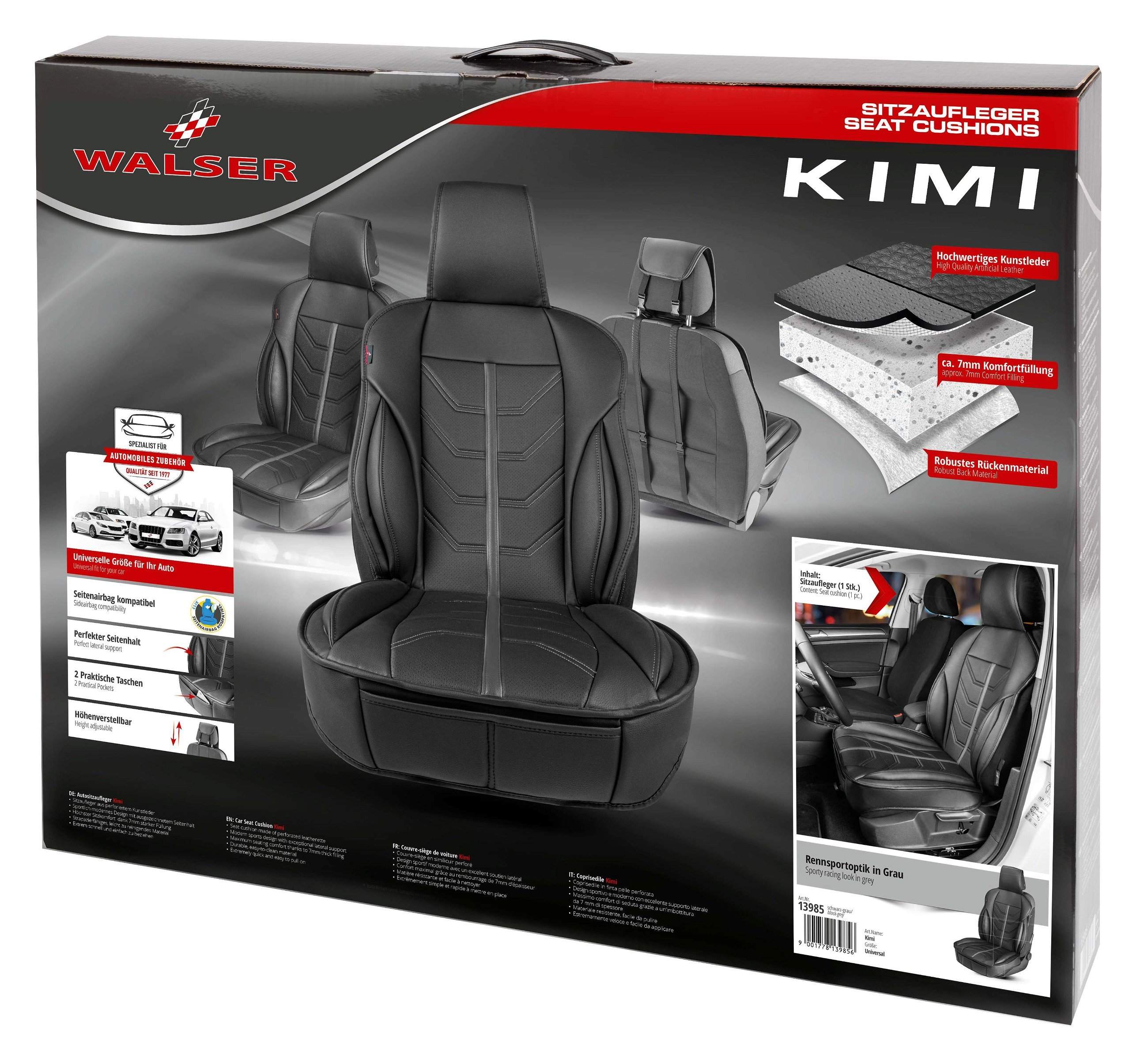 Coprisedili auto Kimi nero/grigio