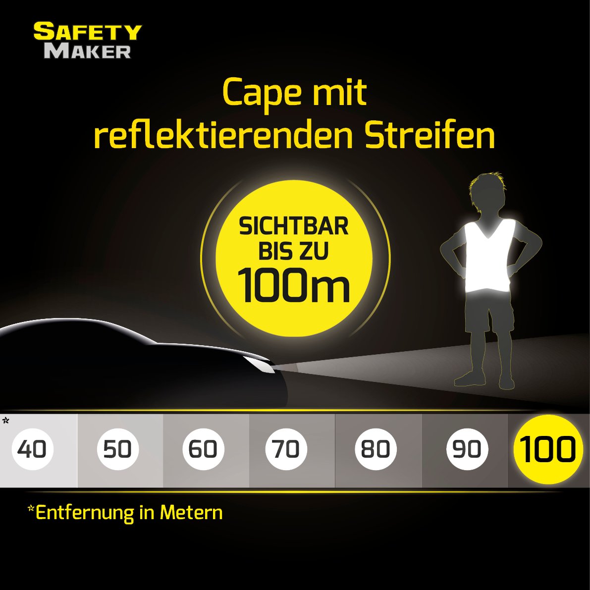 Reflektierende Kinderweste gelb
