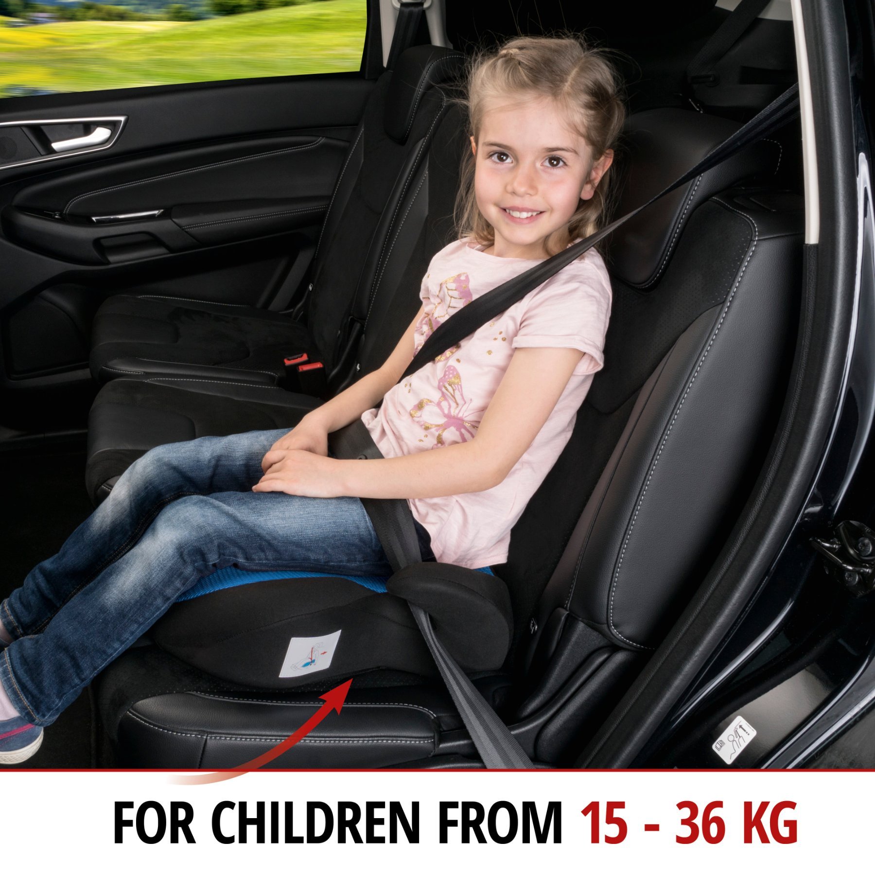 Booster seat Lino black/blue