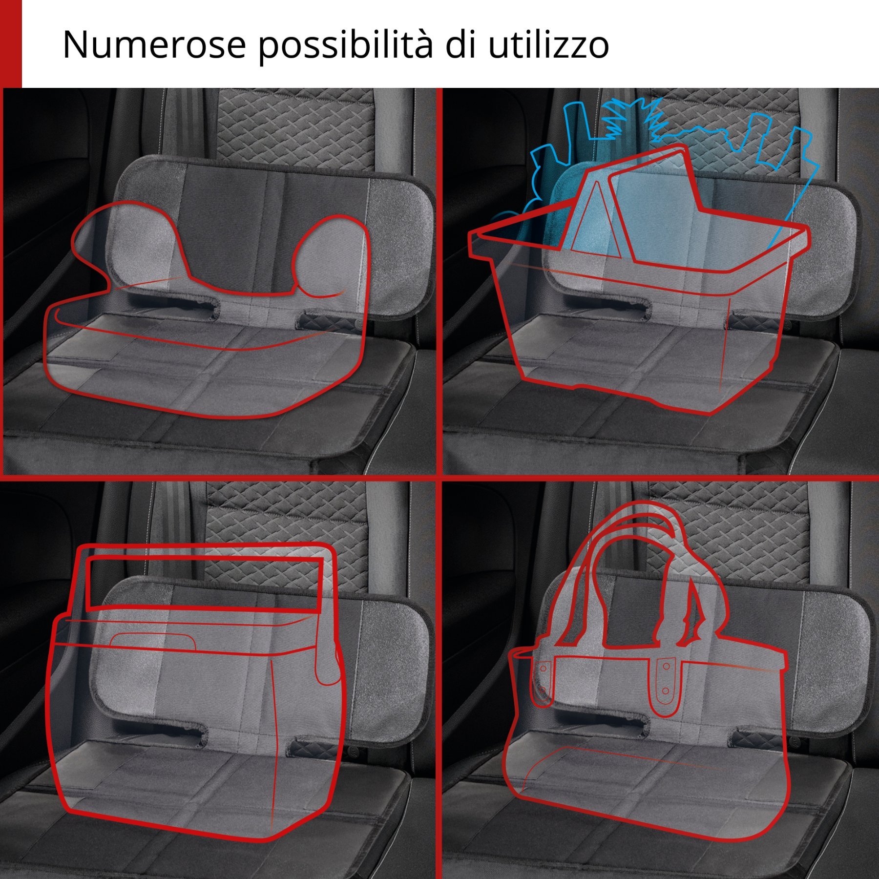 Cuscino per seggiolino George Premium, cuscinetto protettivo per bambini nero