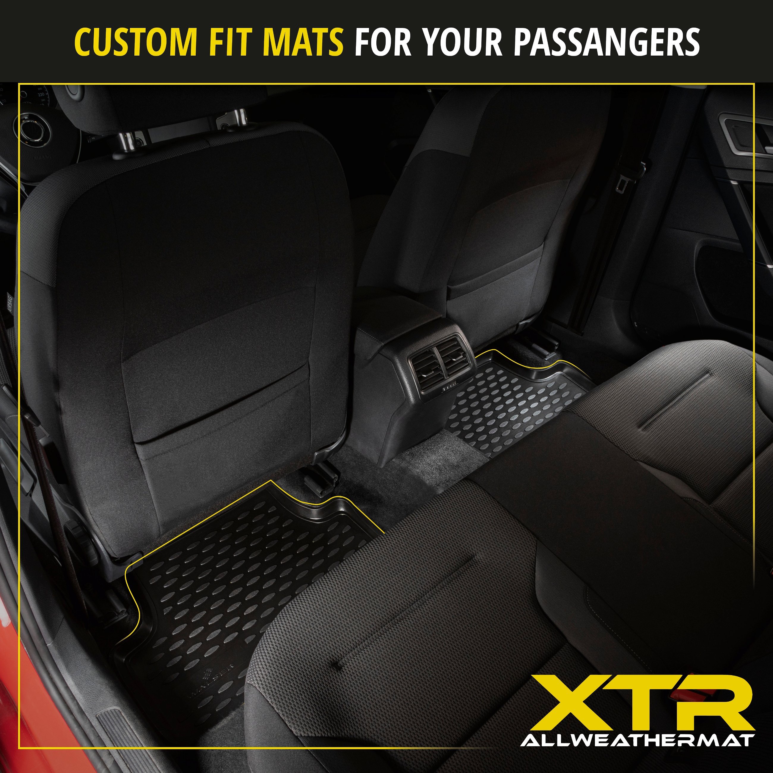 XTR Rubber Mats for Audi A6 Sedan 11/2010 - 09/2018, without compartment under drivers seat
