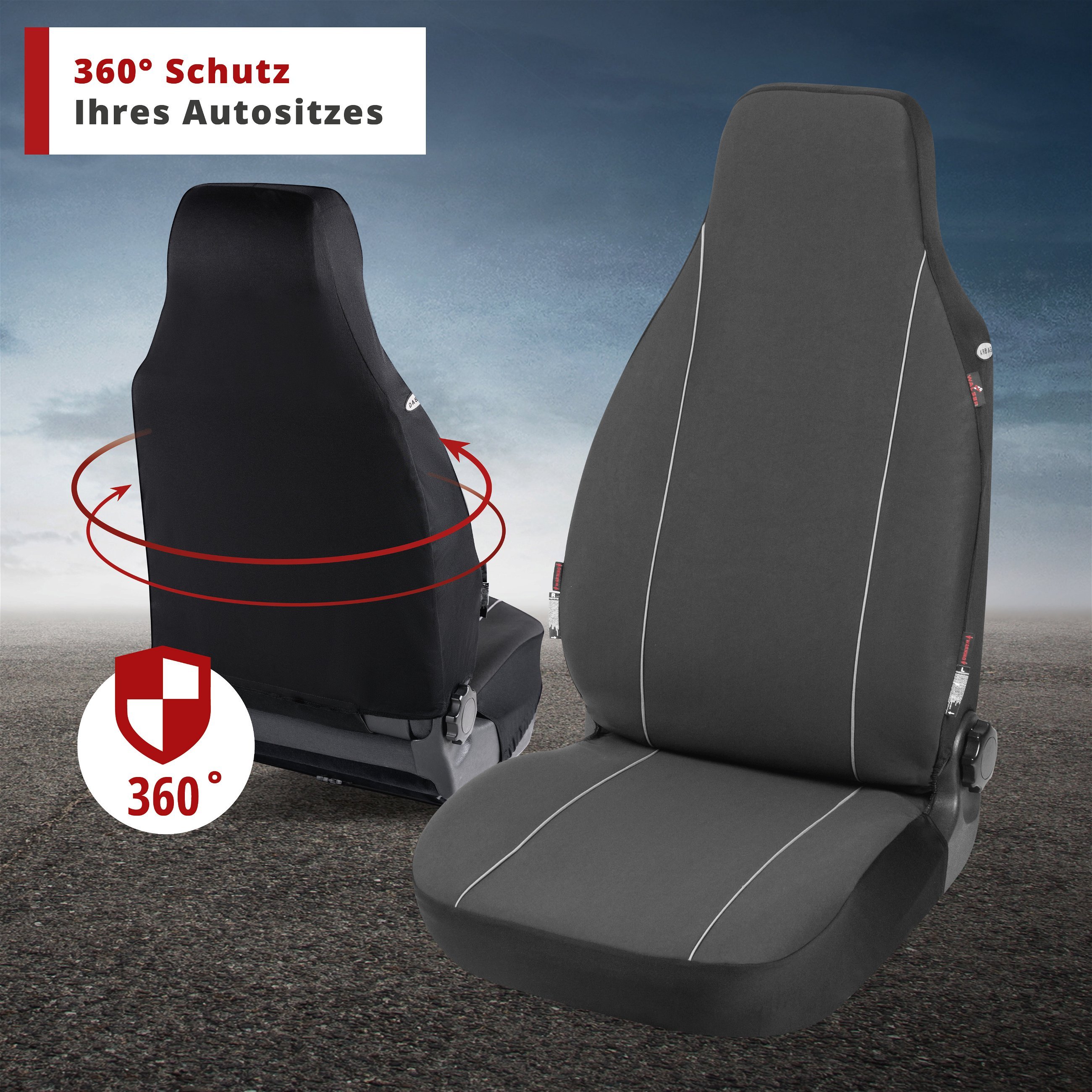 Autositzbezug Modulo, PKW-Schonbezug Einzelsitz für Highback graphit