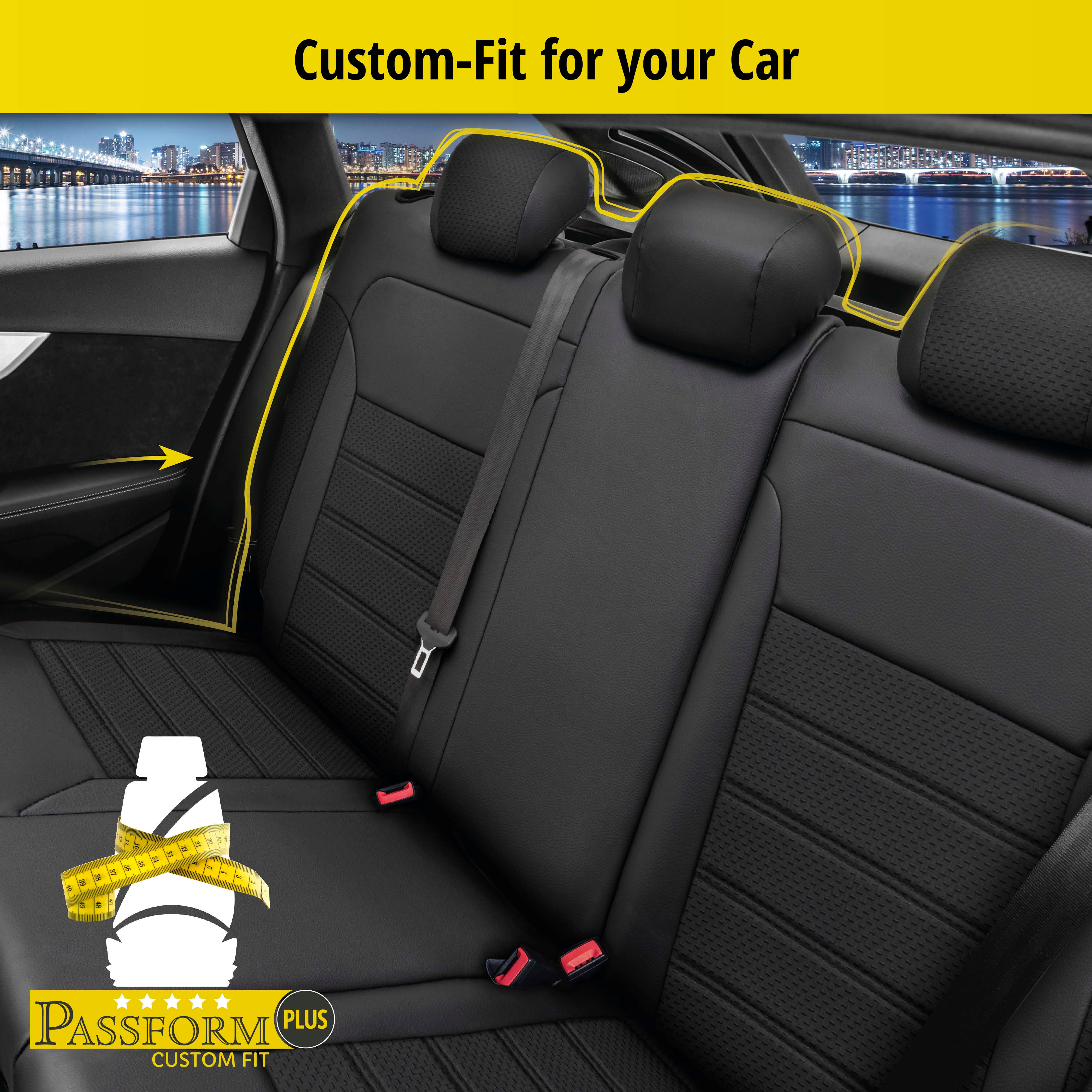 Custom-Fit car seat cover 'Expedit' for VW Passat Highline from 2015 to present - 1 back seat cover for standard seats
