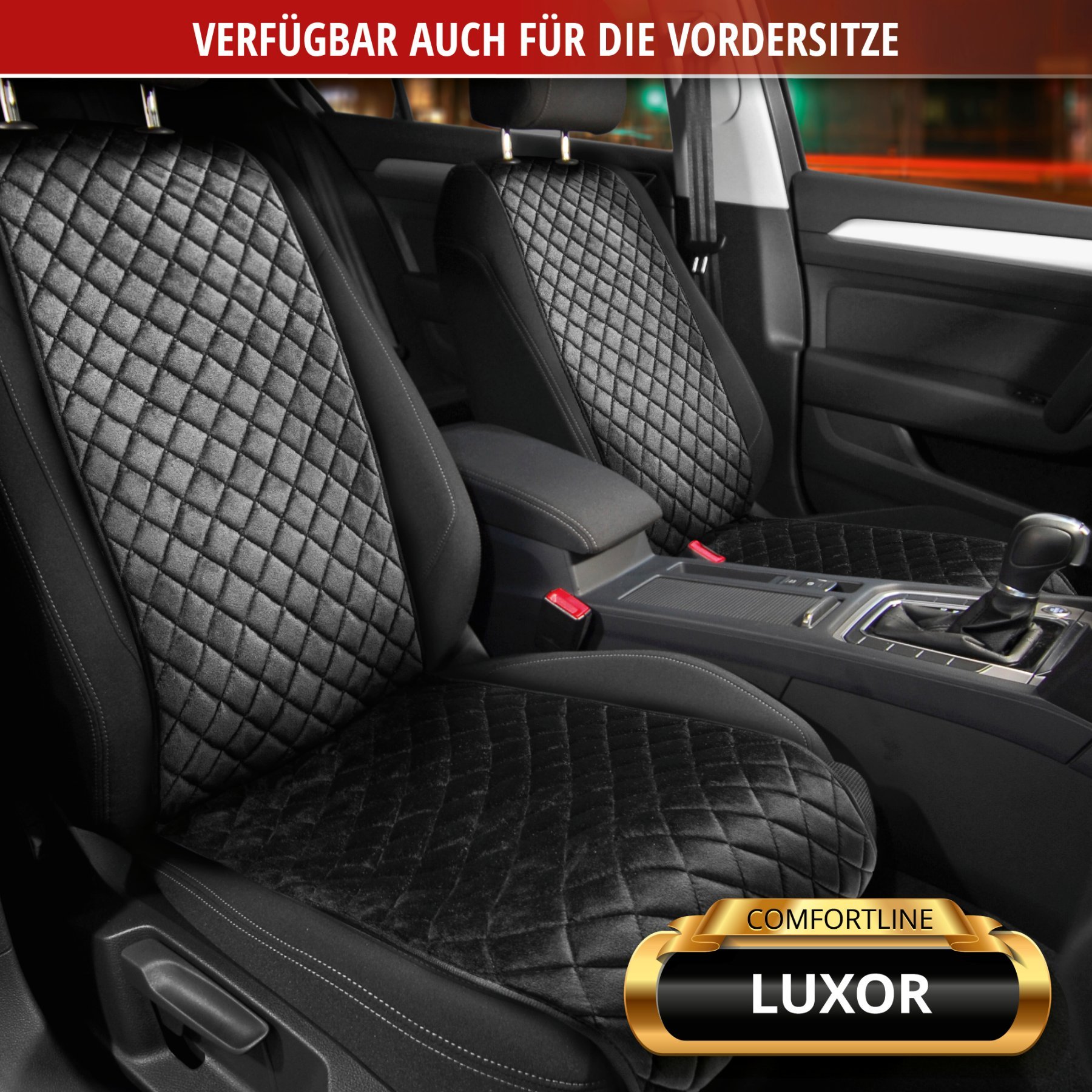PKW-Sitzaufleger Comfortline Luxor inkl. Anti-Rutsch-Beschichtung, Auto-Sitzauflage für 1 Rücksitzbank