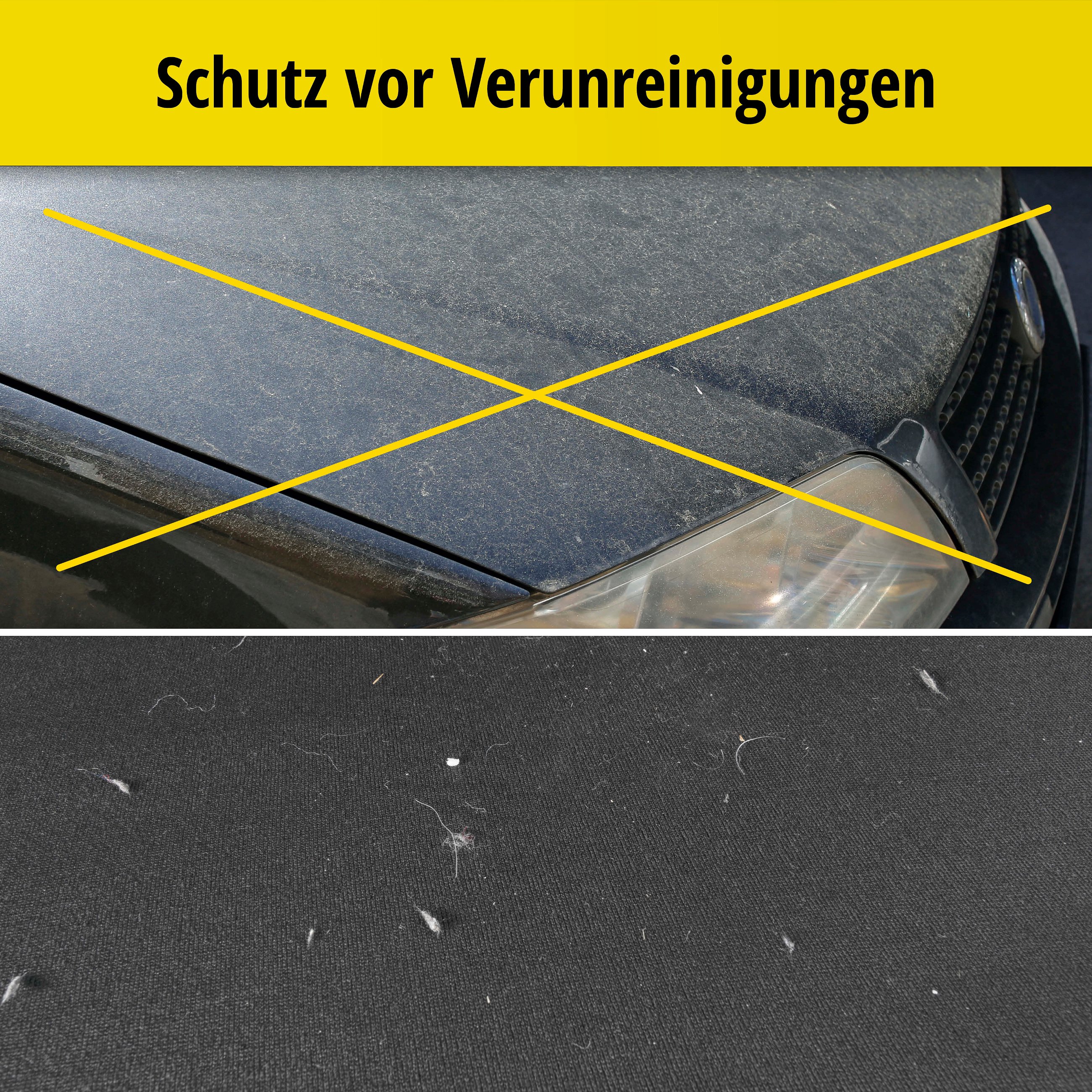 Autoplane Abdeckplane Indoor Soft Größe 3 schwarz