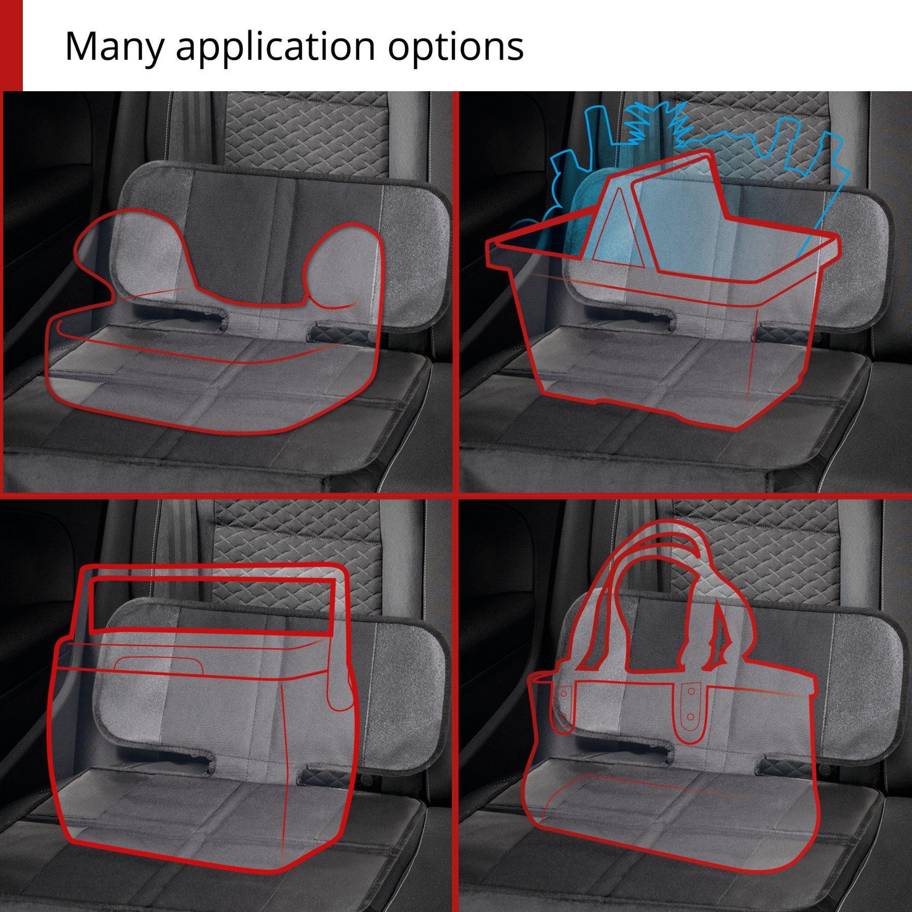 Child seat pad George Premium, protective pad child seat black