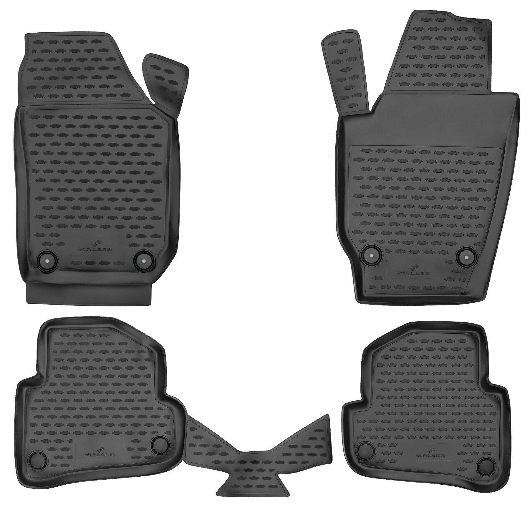 Rubberen Voetmatten XTR geschikt voor Skoda Fvania II 12/2006 - 12/2014, Fvania II Combi 10/2007 - 12/2014,
