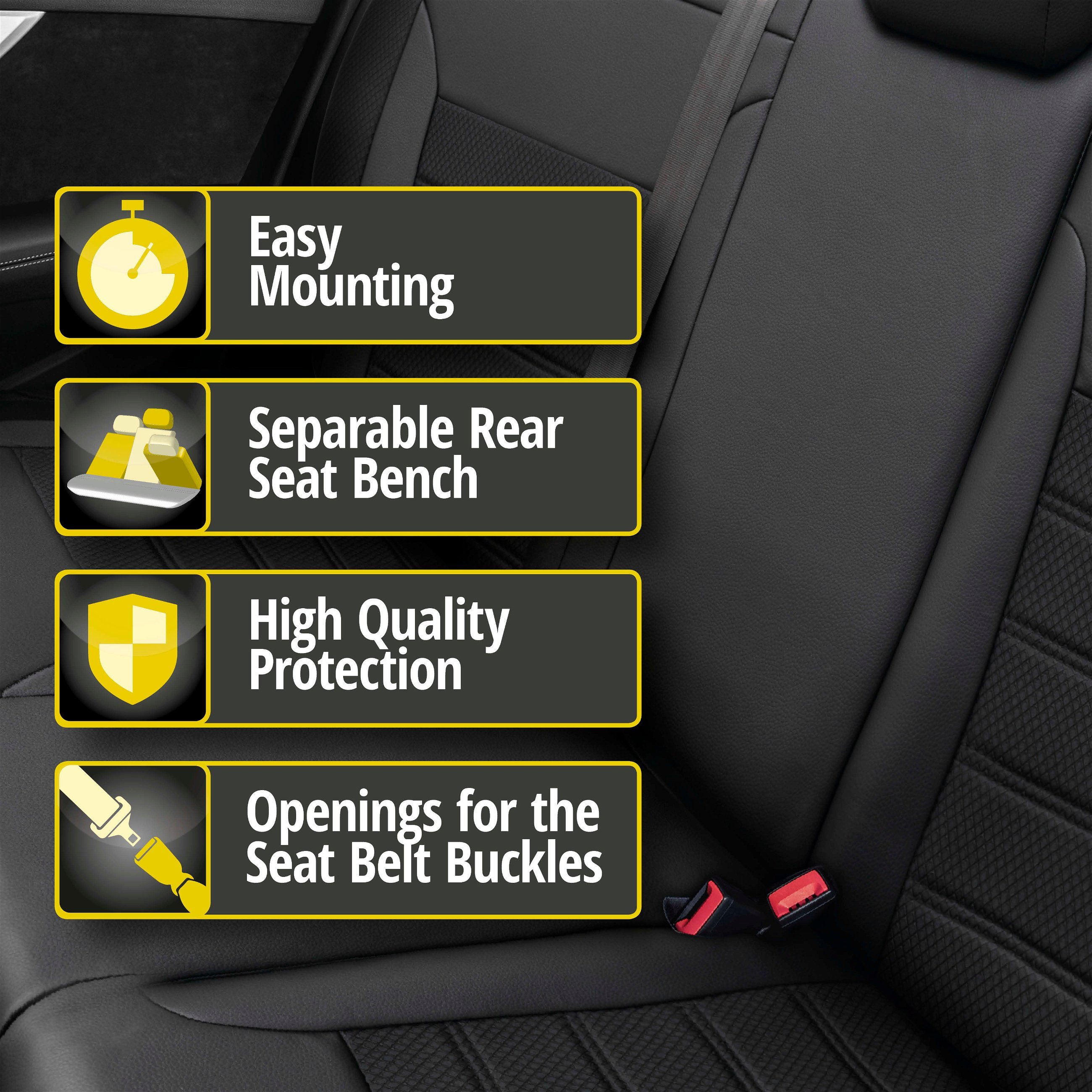 Seat Cover Aversa for VW Passat Comfortline 2015-Today, 1 rear seat cover for normal seats