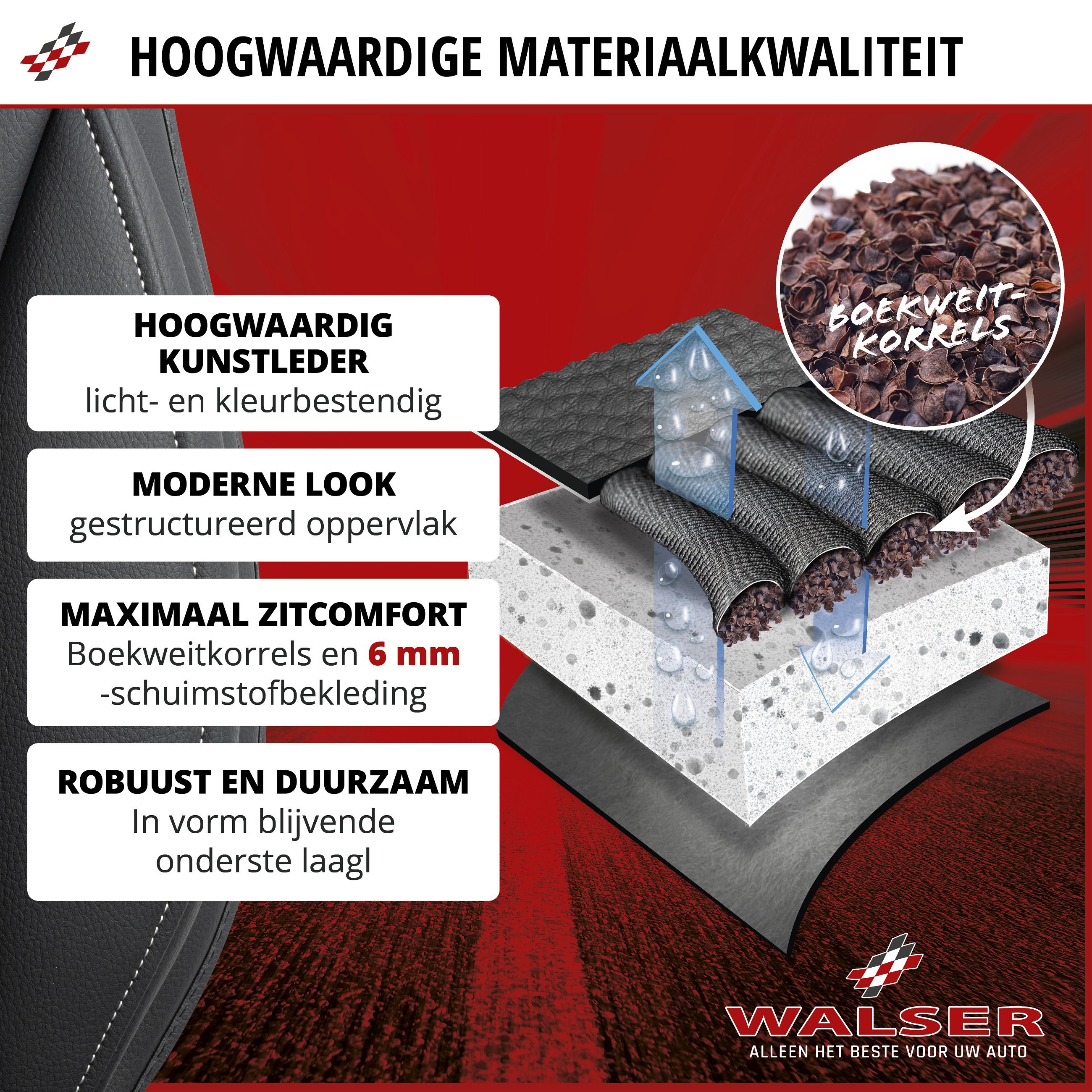 Stoelkussen Max zwart
