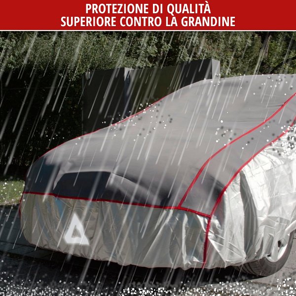 Telo Copriauto Antigrandine Imbottito – Mezza Copertura Per Carrozzeria, Protezione Da Grandine, Neve E Polvere, Per Berlina E SUV - 3