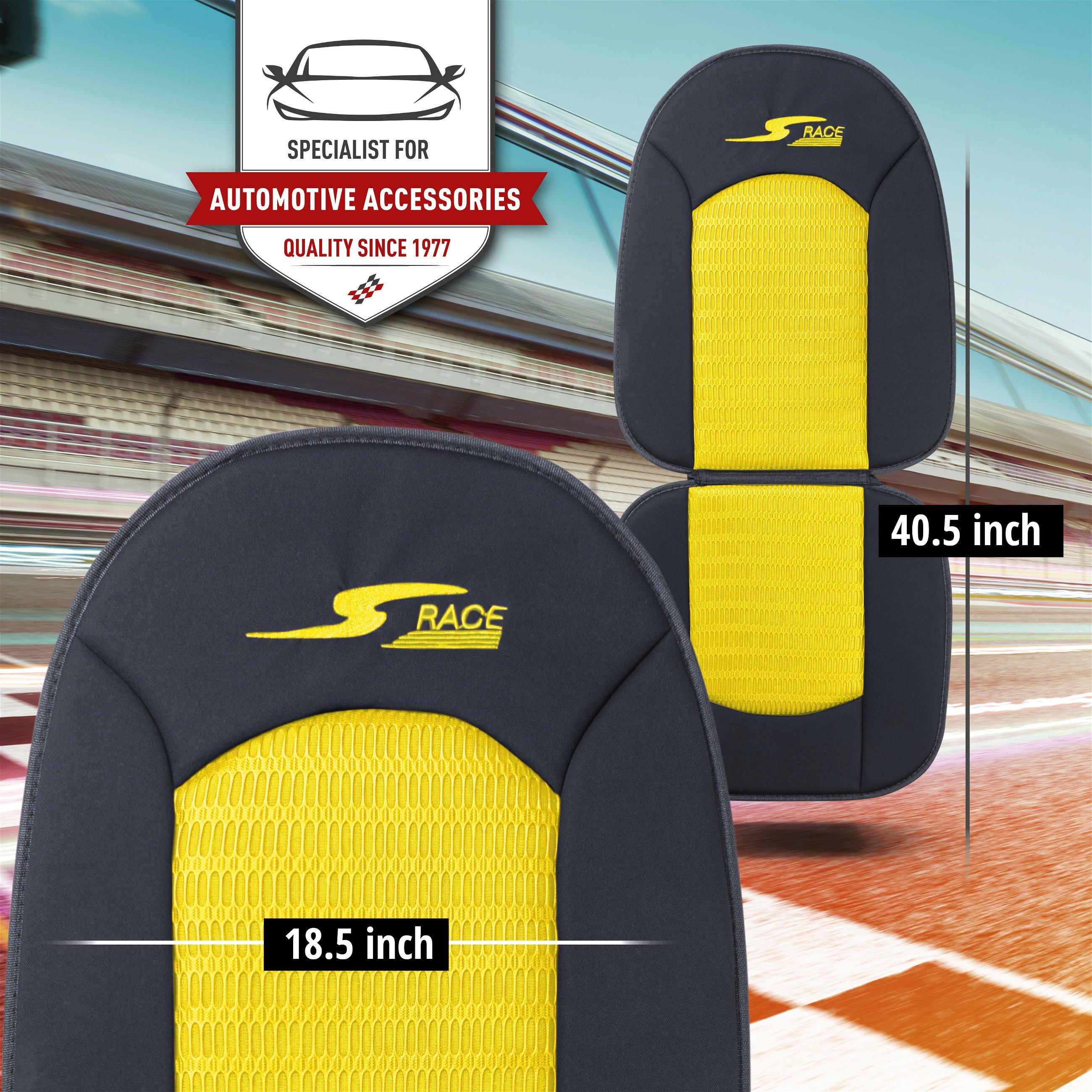 Car Seat cover S-Race yellow