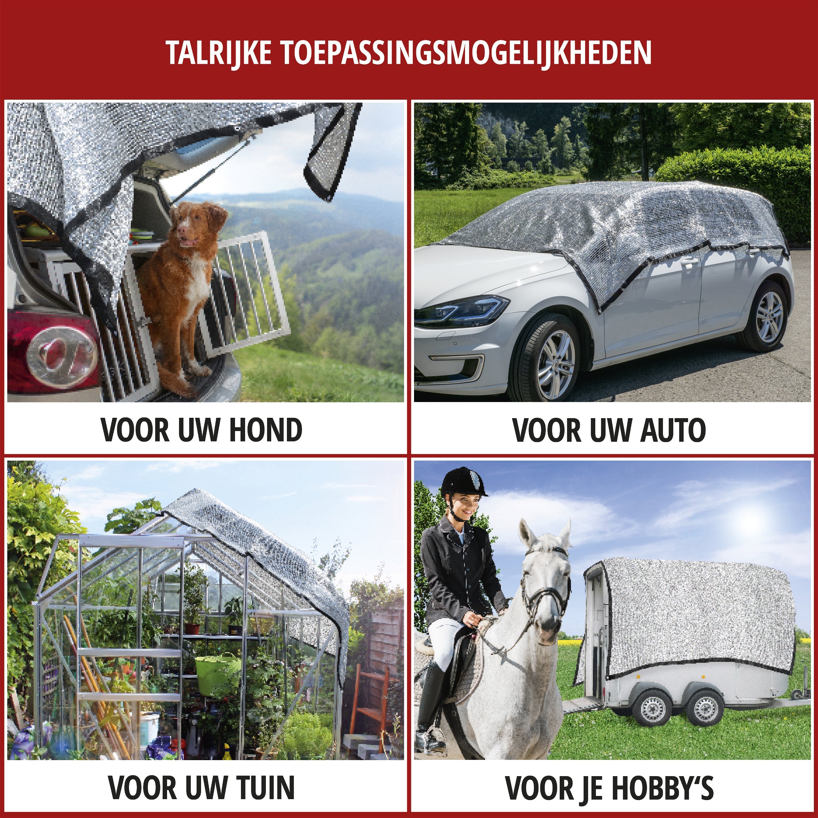 Zonwerend net, zonwerende schaduw, zonnezeil, warmtebescherming, schaduwnet, UV-bescherming Stay Cool 4x6m 31096