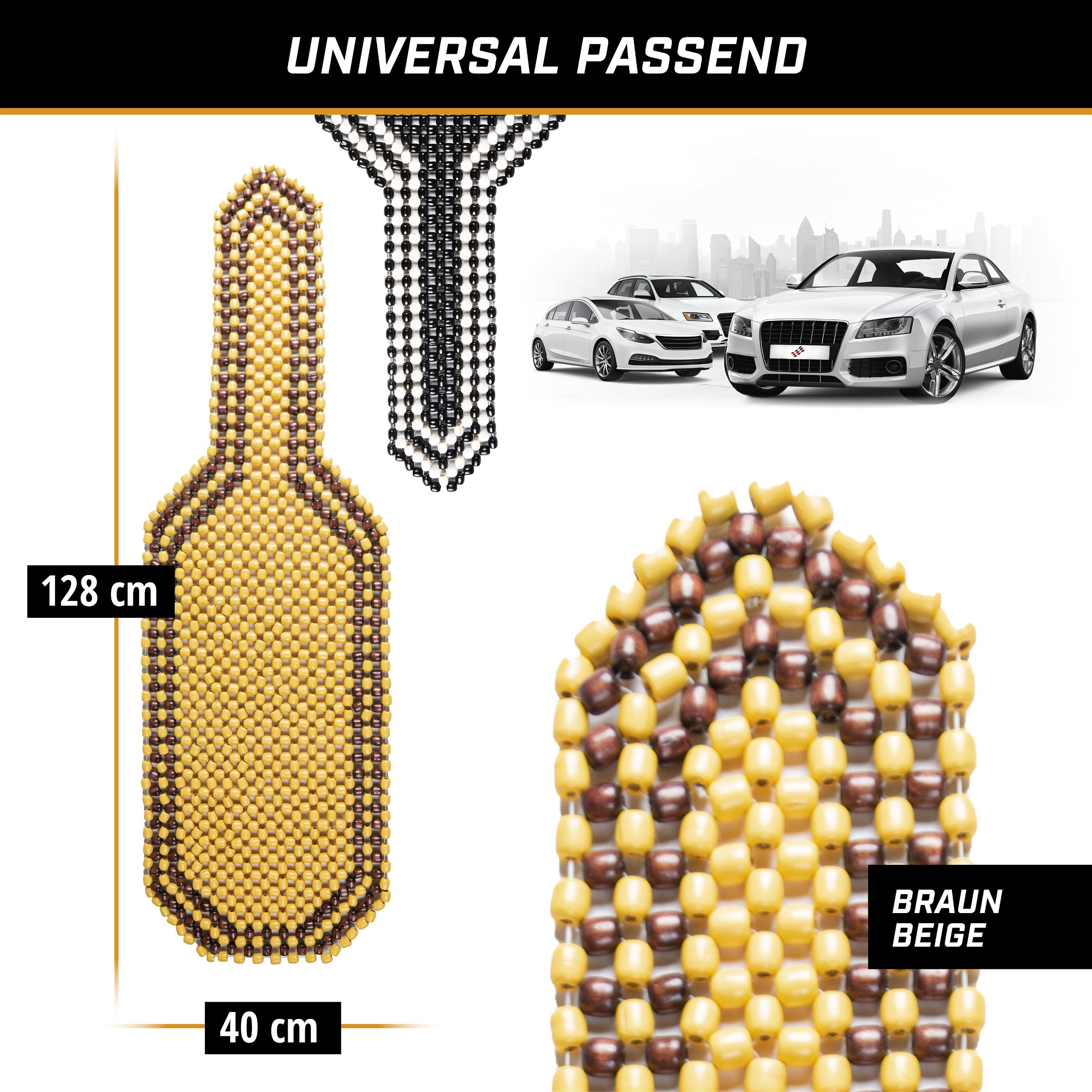 Cartrend Auto-Sitzauflage mit Holzkugeln kaufen bei OBI