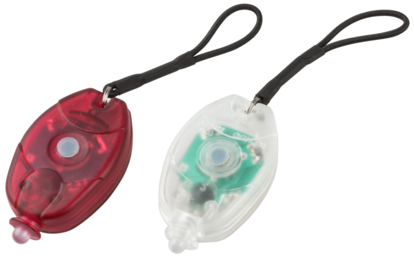 2 mini lampes de poche LED rouge et blanc