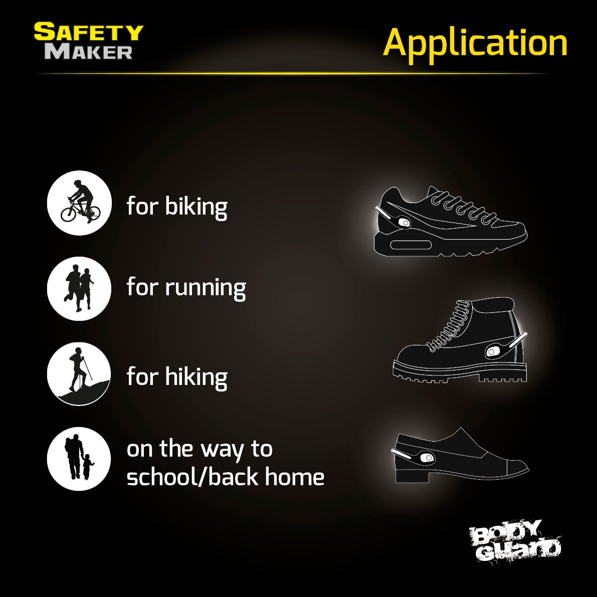 LED shoe clip white