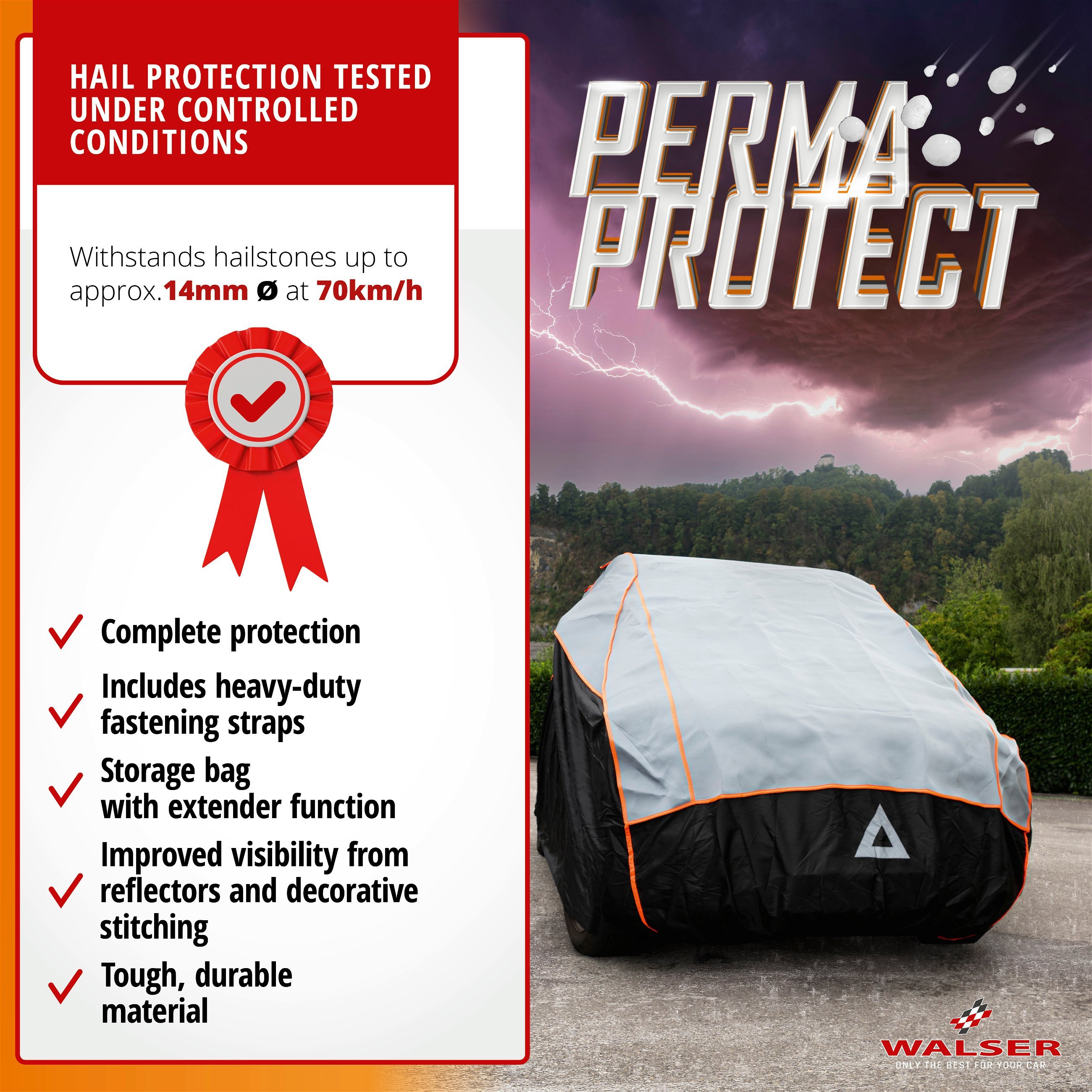 Bus hail protection tarpaulin Perma Protect size XL