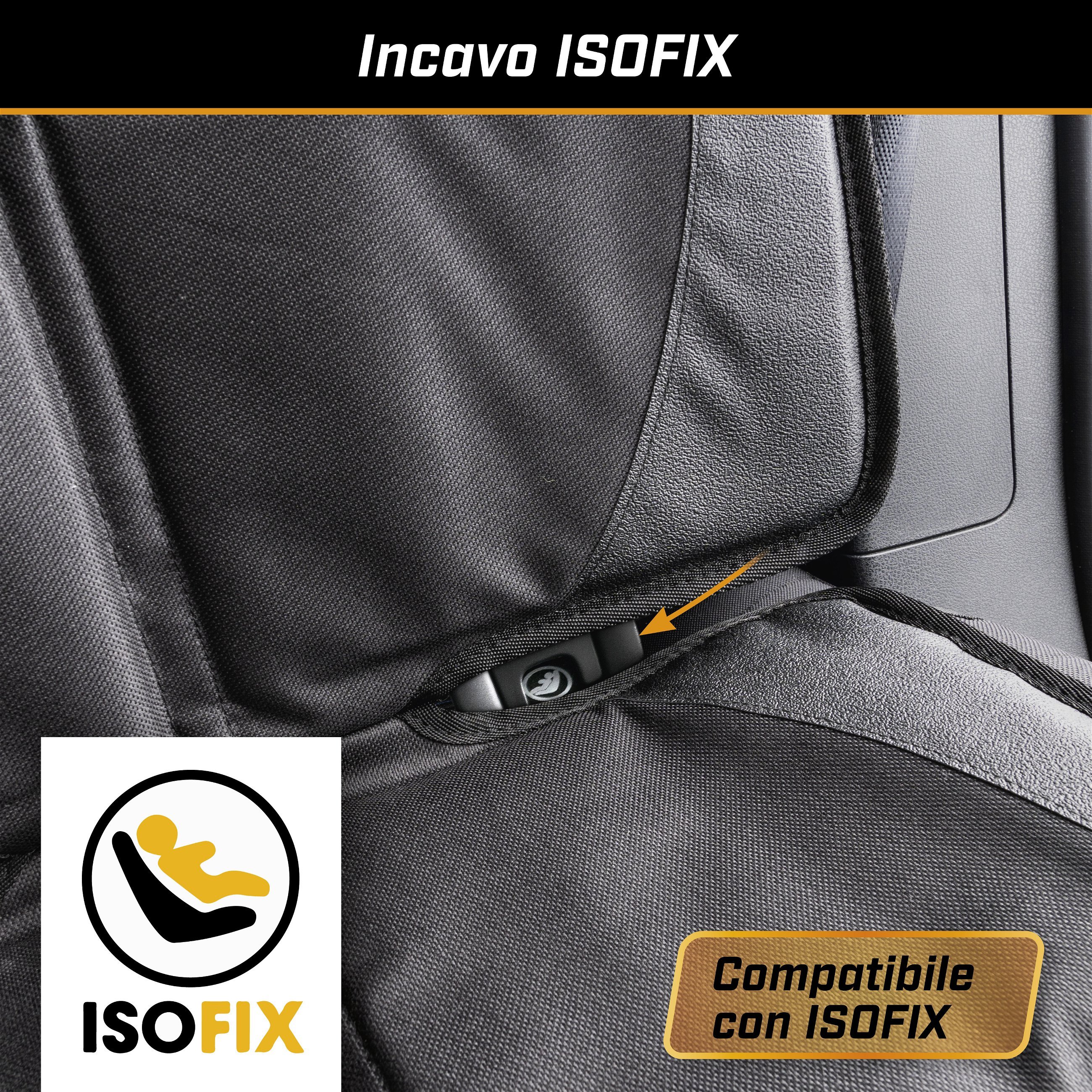 Cuscino per seggiolino Protect XL, cuscinetto protettivo per bambini nero