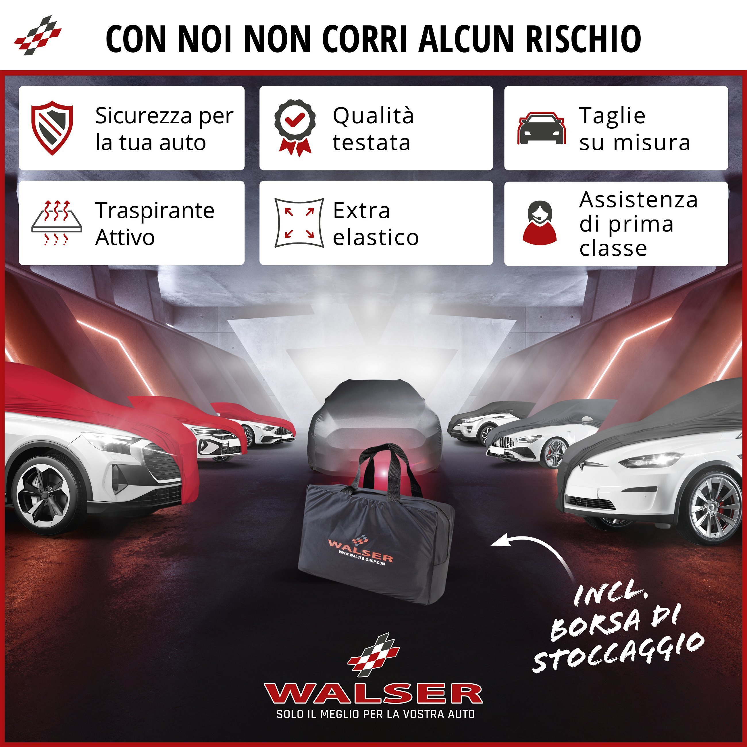 Telone protettivo Indoor Stretch Plus SUV dimensione XL antracite