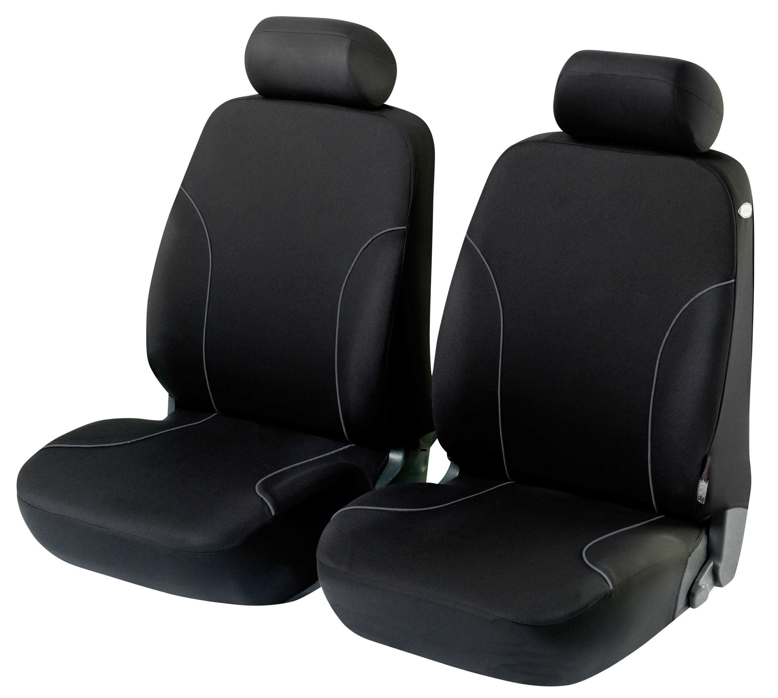 ZIPP-IT Basic Allessandro black Car Seat covers for two front seats with zipper system