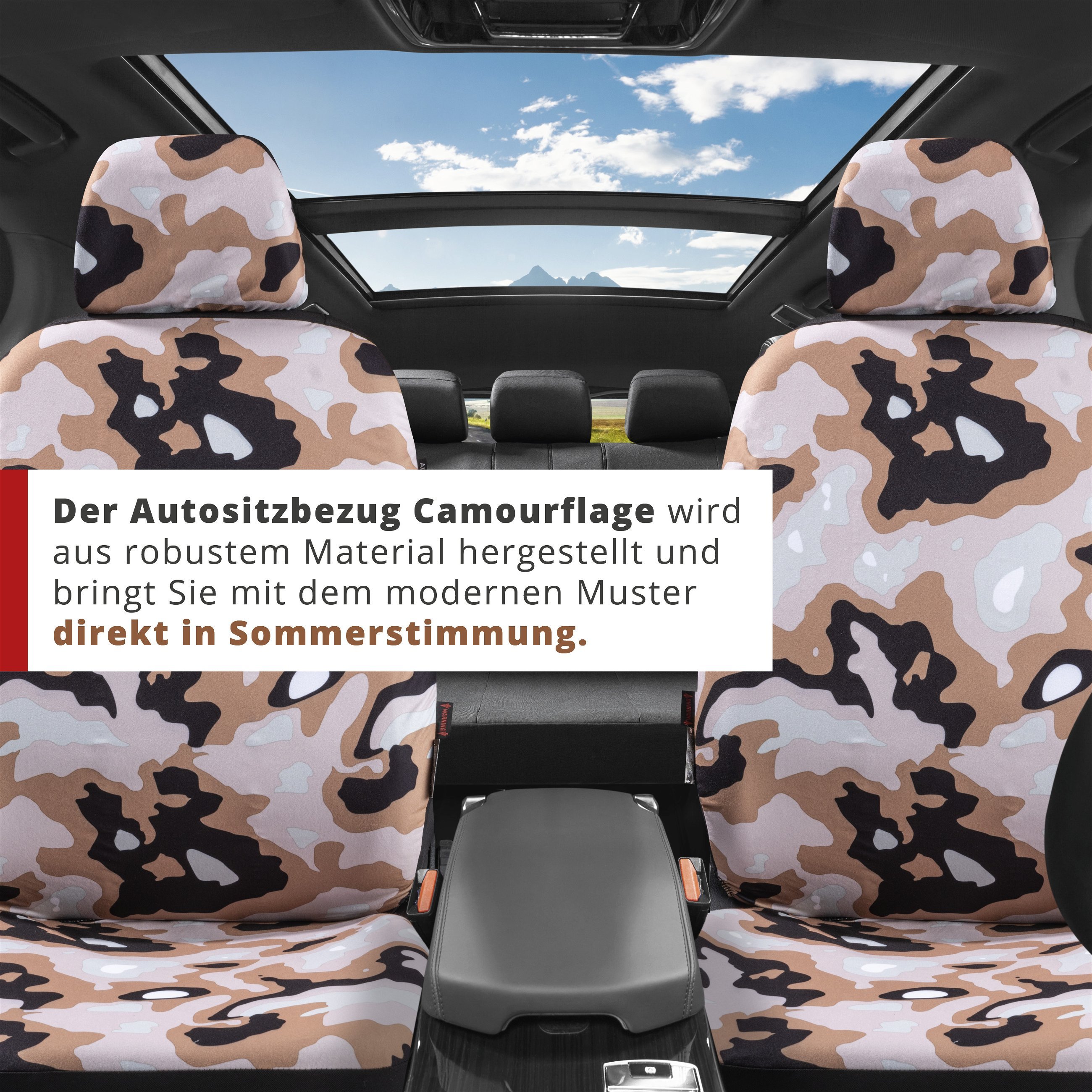 Autositzbezug Camouflage, PKW-Schonbezug Einzelsitz Camouflage-Design