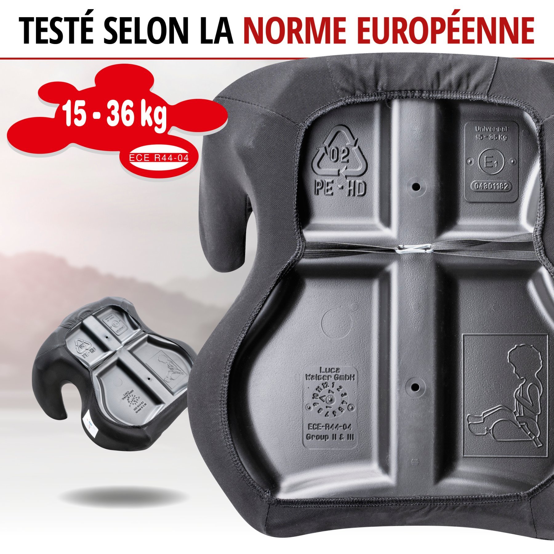 Rehausseur Lino noir/argent