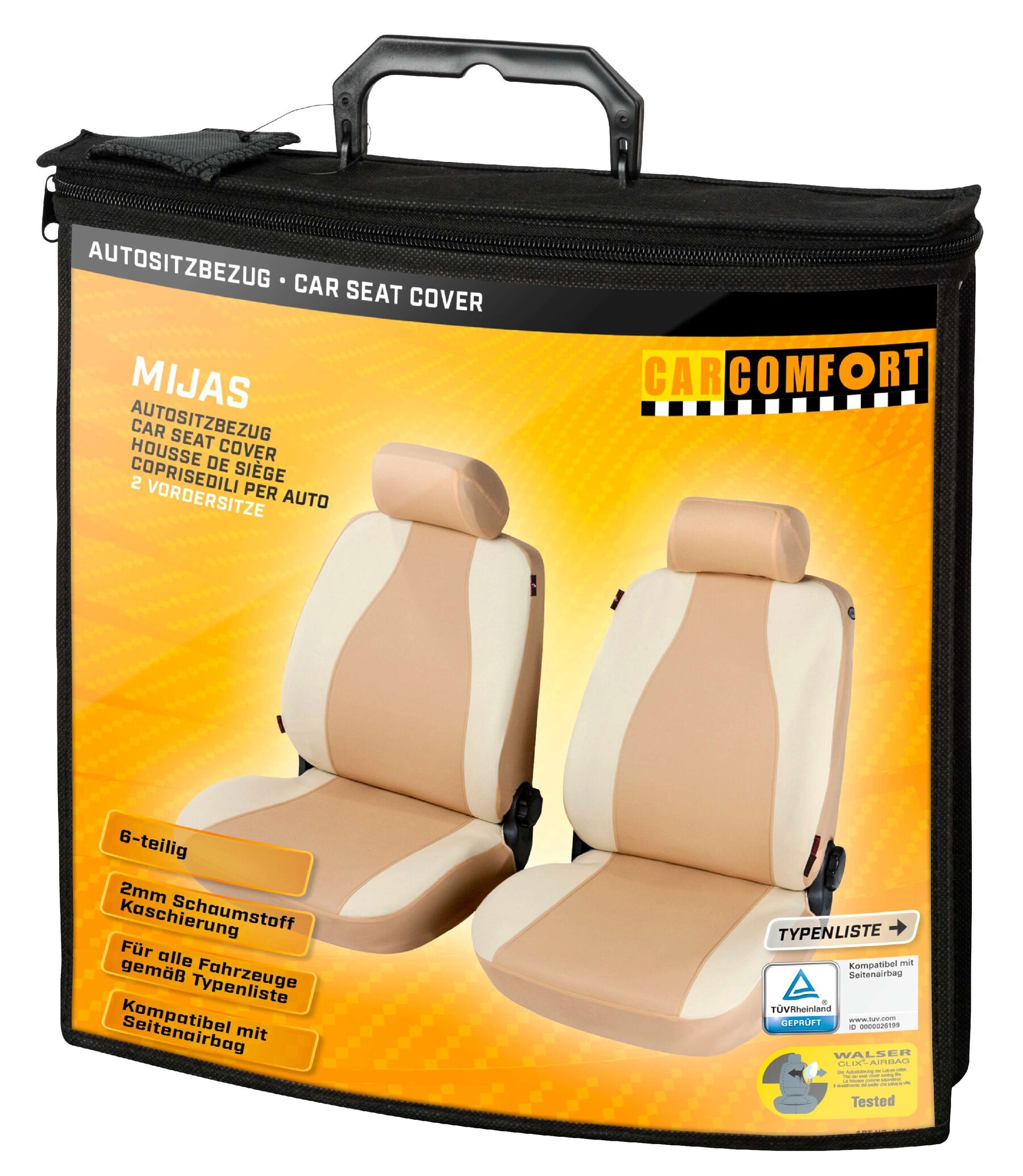 Car Seat cover Mijas beige for two front seats