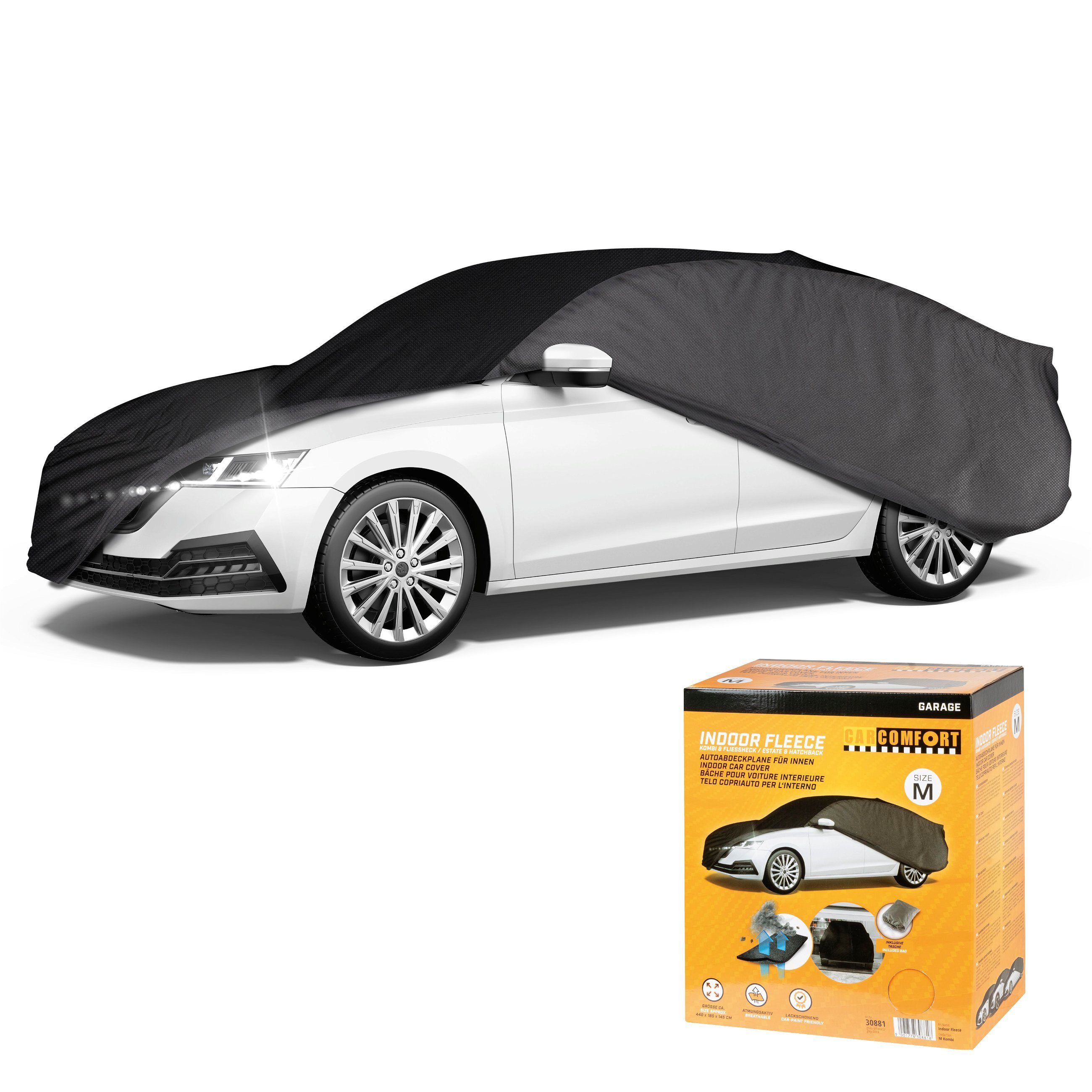 Car cover Indoor Eco combi size M grey/black