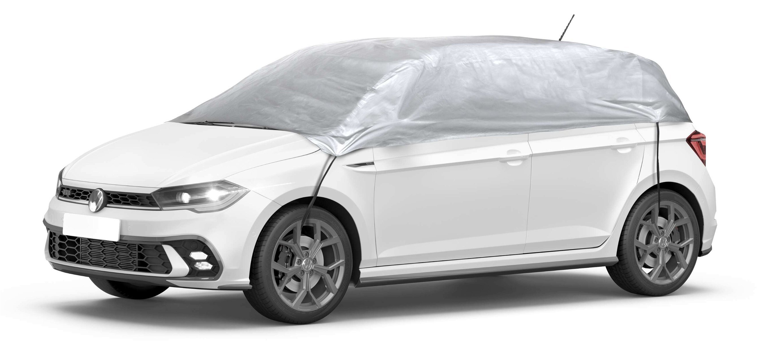 Car cover All Weather Basic, car cover half garage size M silver