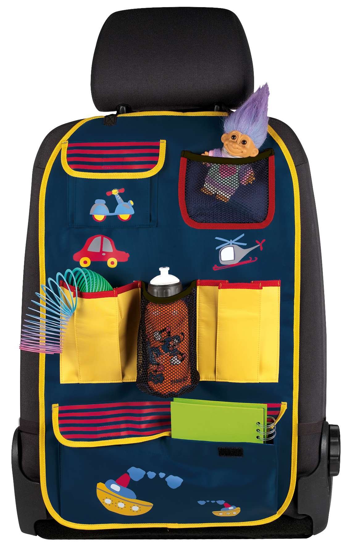 Auto-Organizer Driver Jack, Rückenlehnenschutz mit Taschen 66,5x41 cm, Rücksitz Taschen, Kids & Co