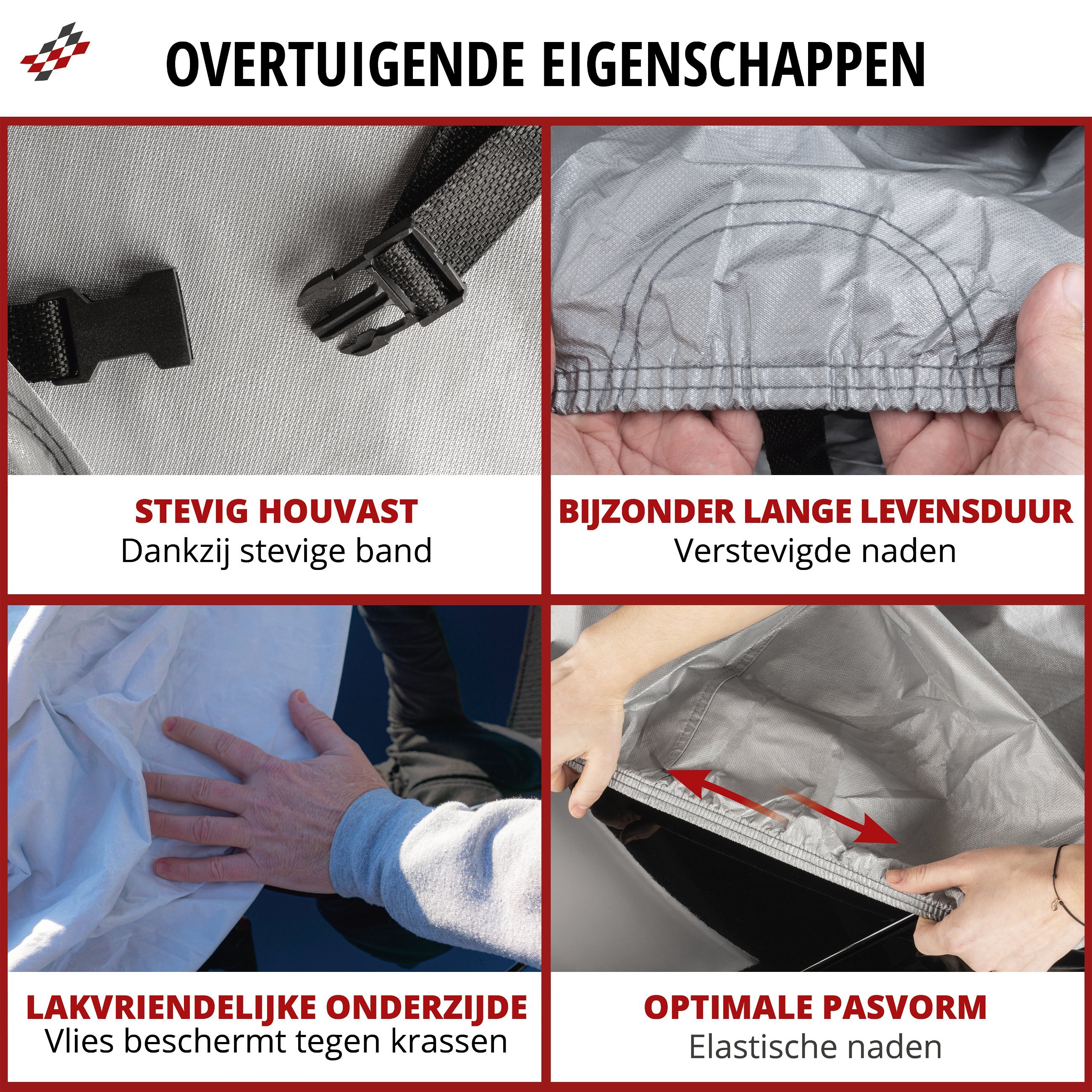 Dekzeil voor auto All Weather Basic, autozeil volledige garage SUV maat XL zilver