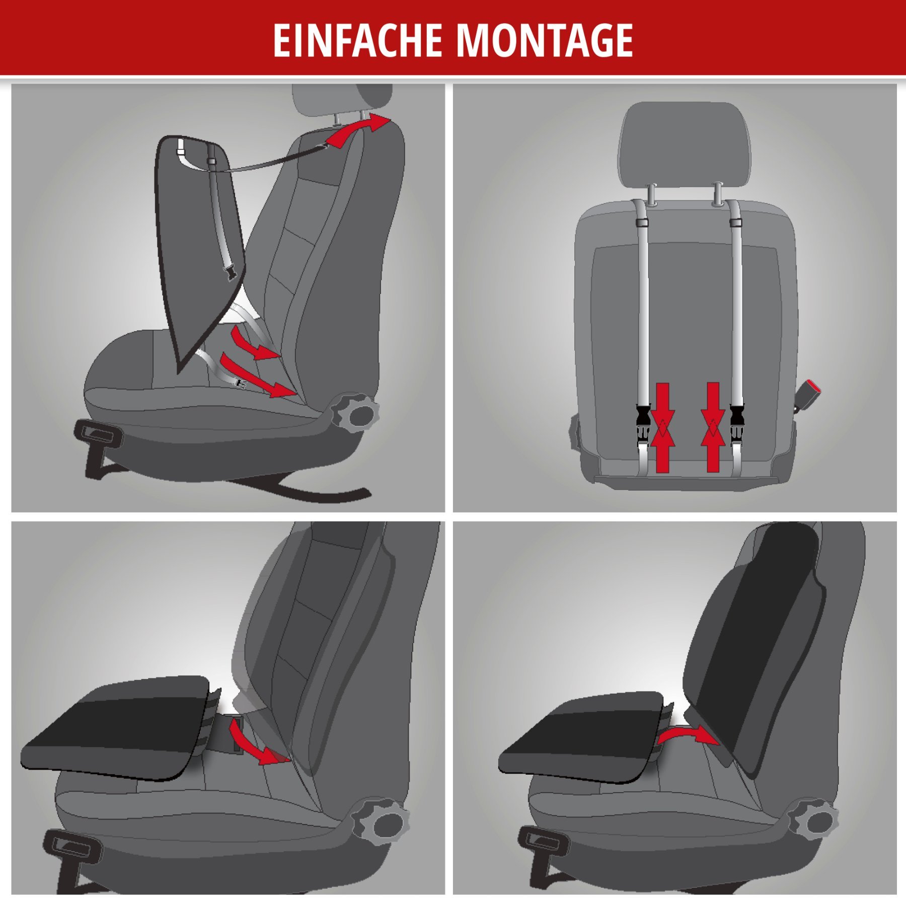 PKW Sitzauflage Aero-Spacer, Auto-Sitzaufleger schwarz