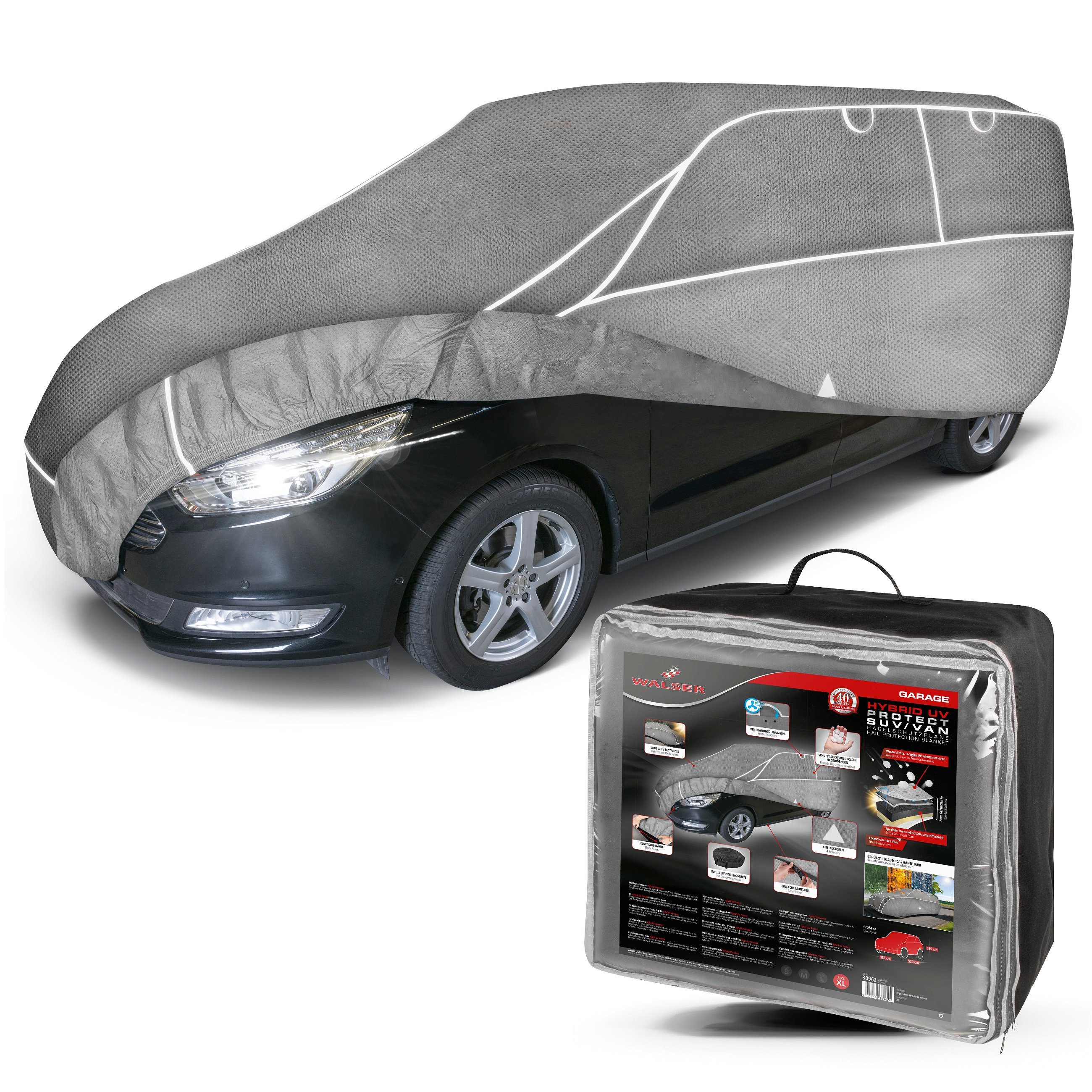 31082 WALSER All Weather Light Bâche de voiture M 165x432 cm, gris ▷  AUTODOC prix et avis