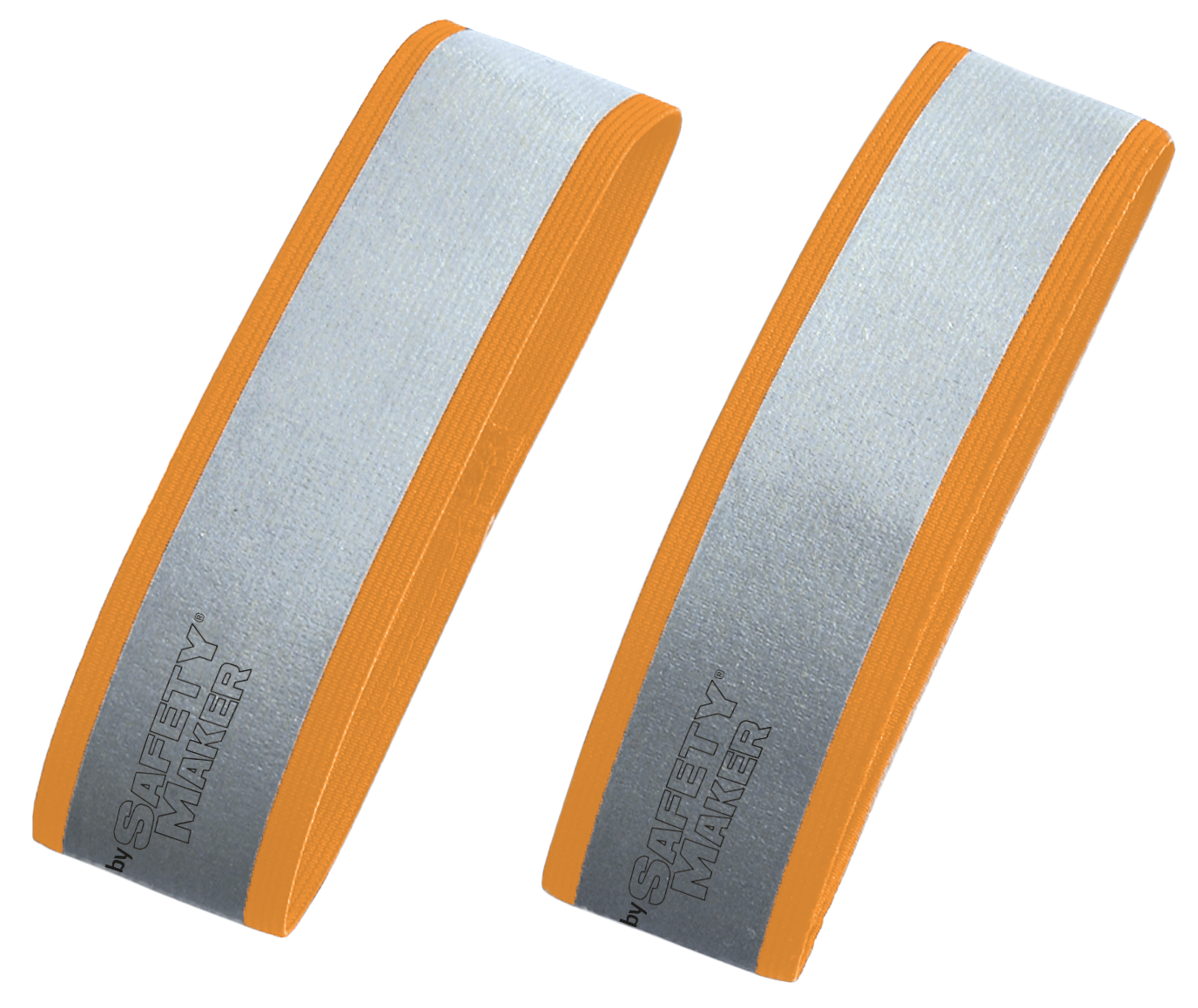 reflector band in silver / orange - 1 pair