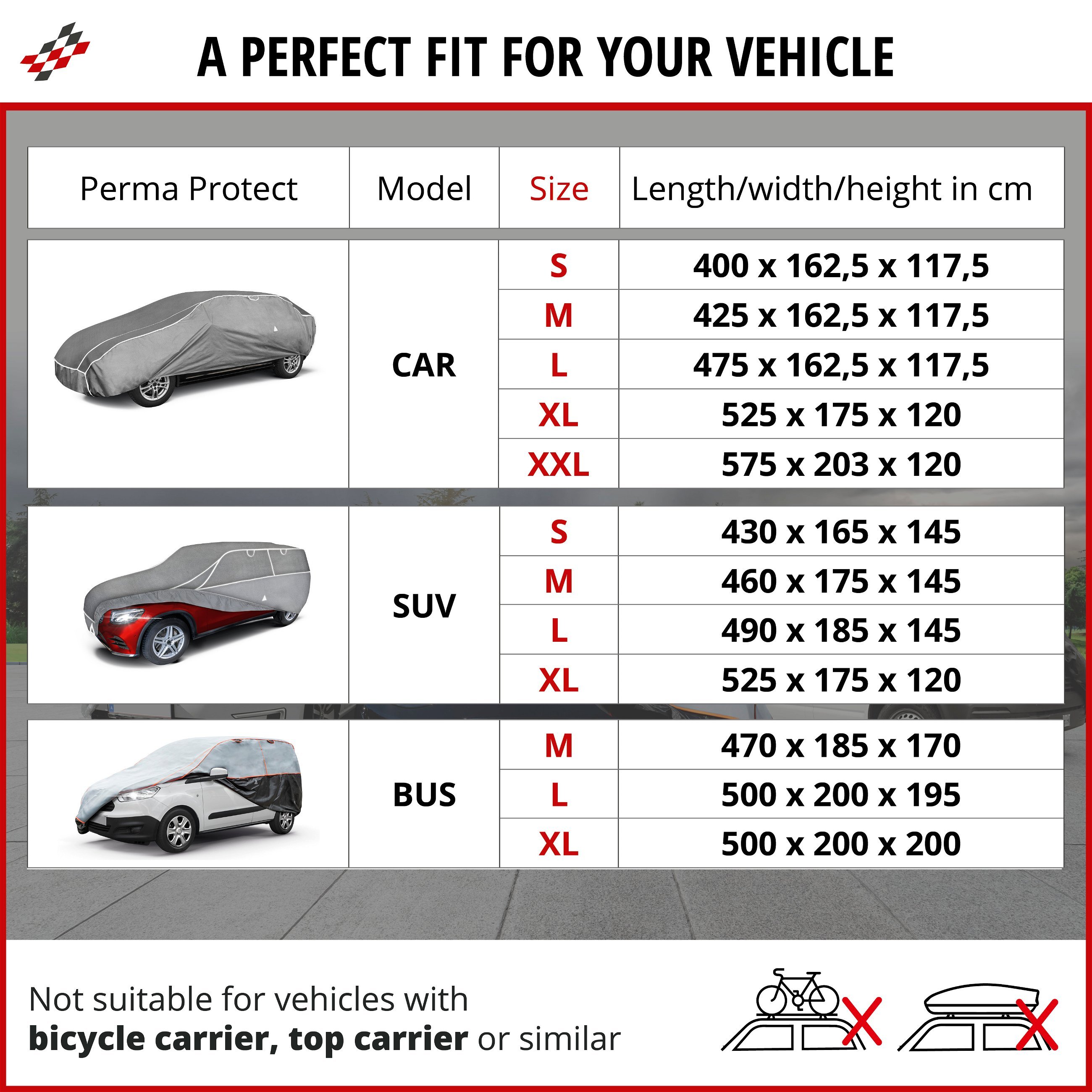 Car hail protection tarpaulin Hybrid UV Protect SUV size S