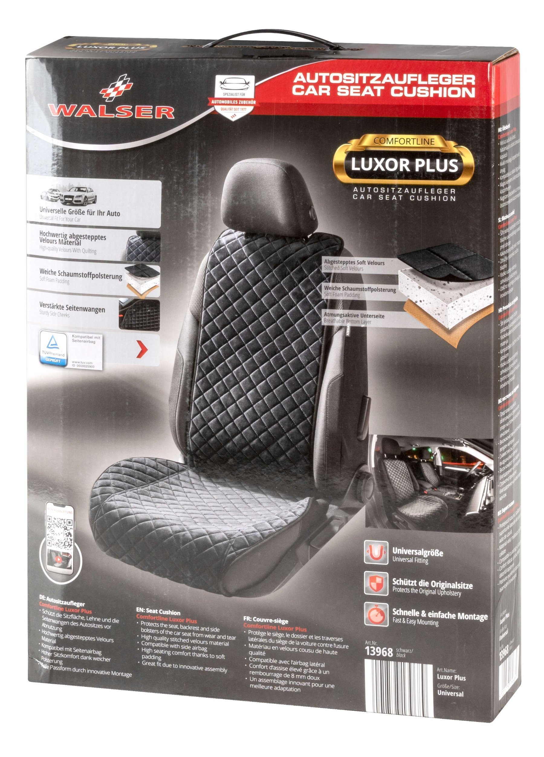 Seat cover Comfortline Luxor, 1 front seat with side bolster protection