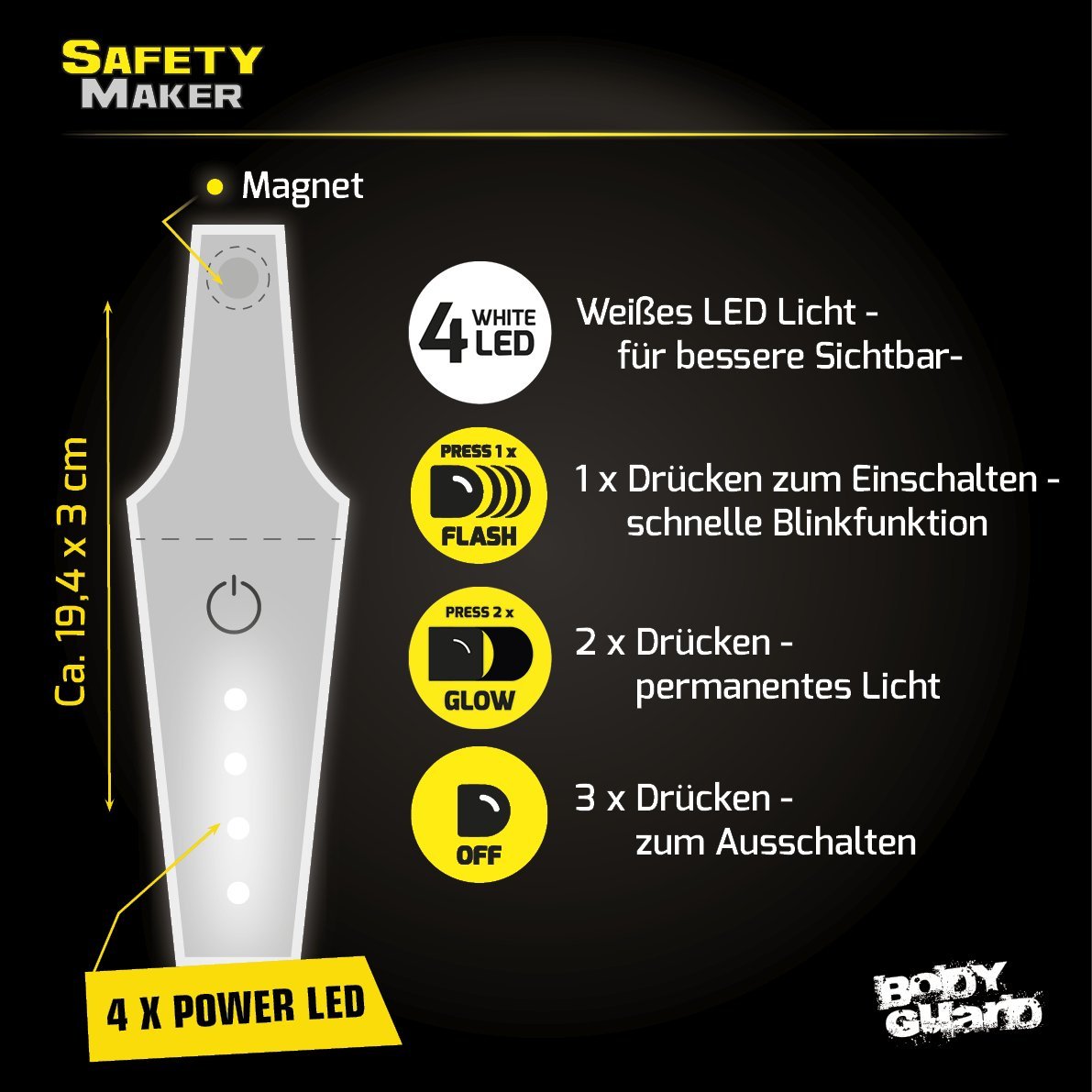 Multilight XL, LED-Clip silber