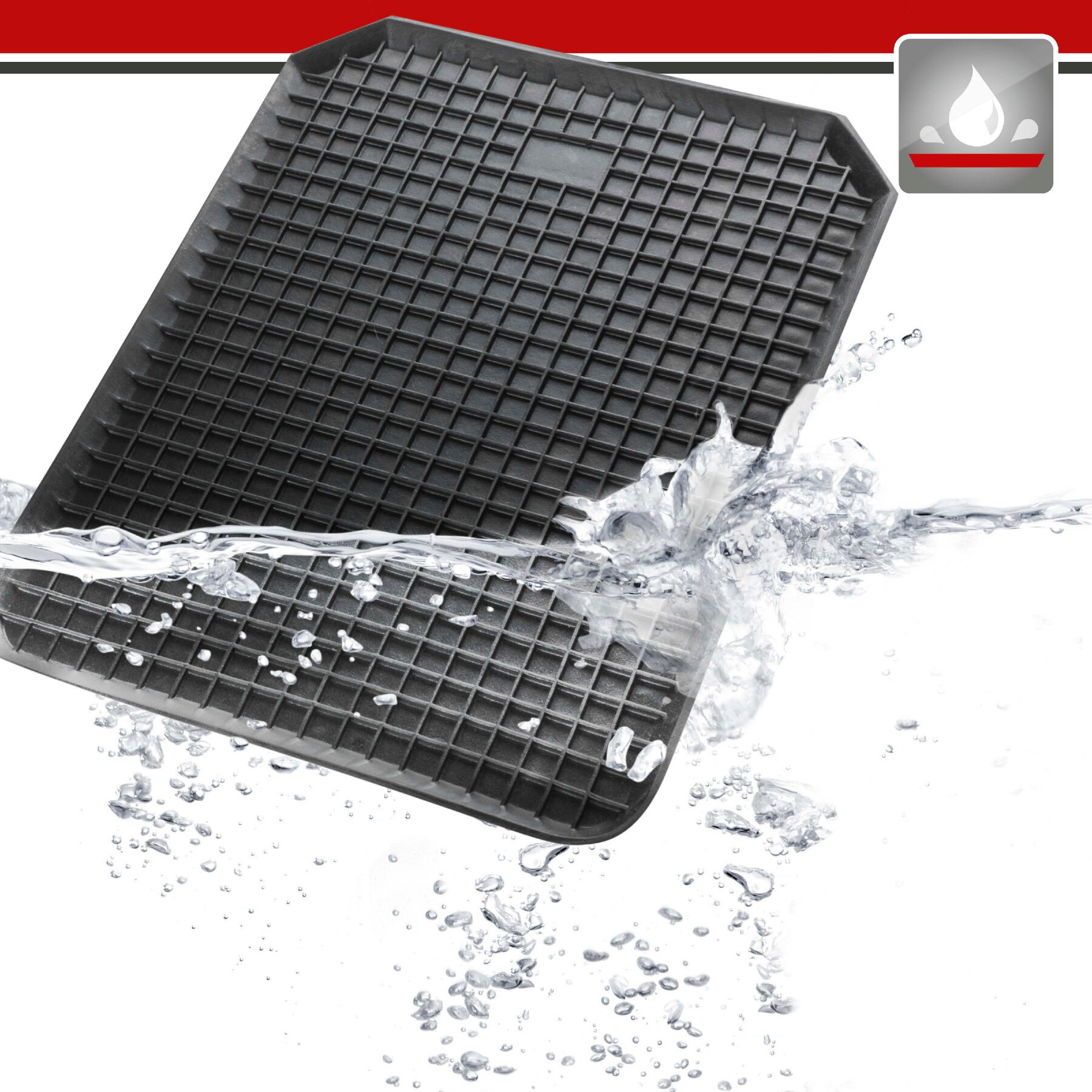 Universele rubbermat, rubbermat voor auto's 53x41 cm 14941