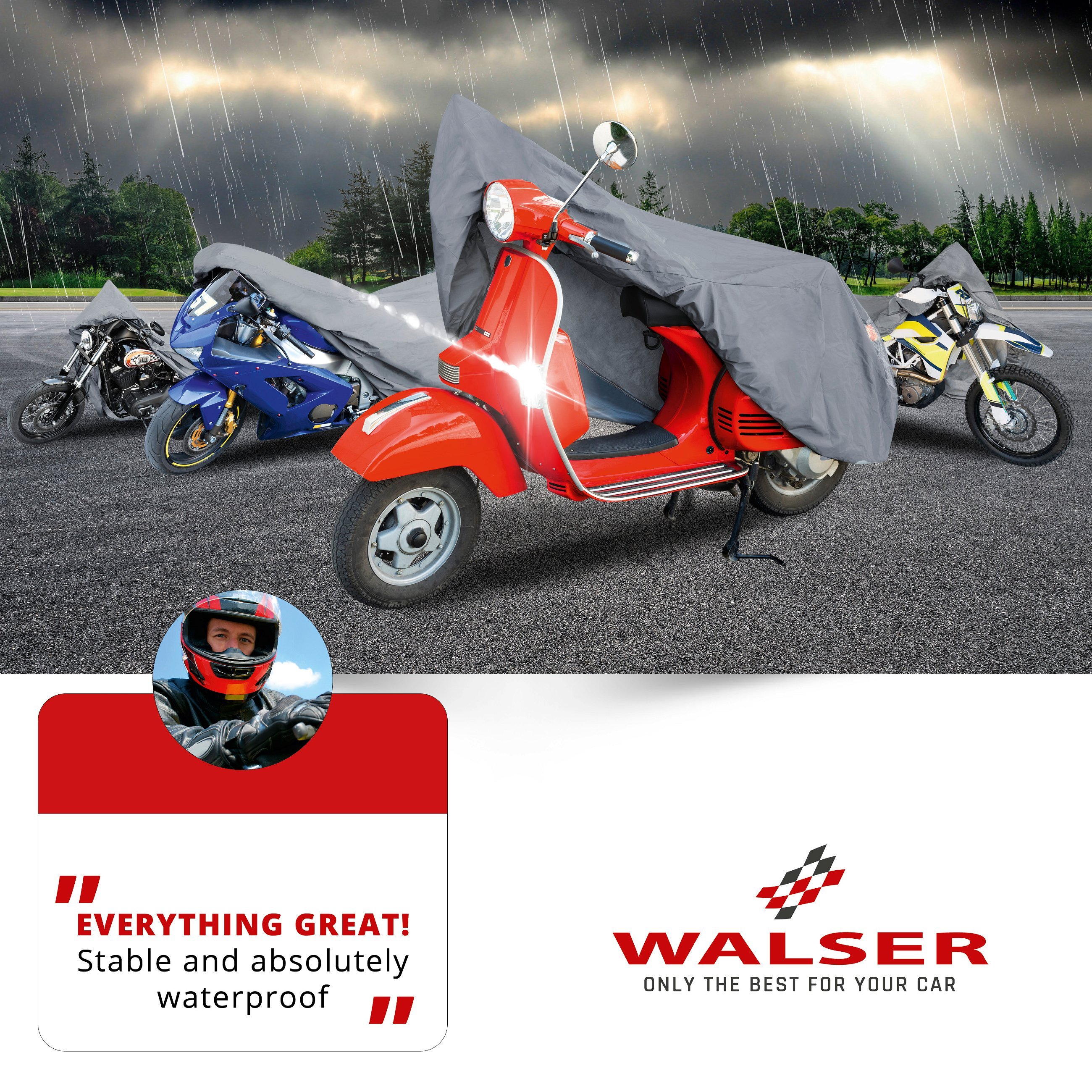 Motorcycle garage Scooter size S PVC - 185 x 90 x 110 cm black