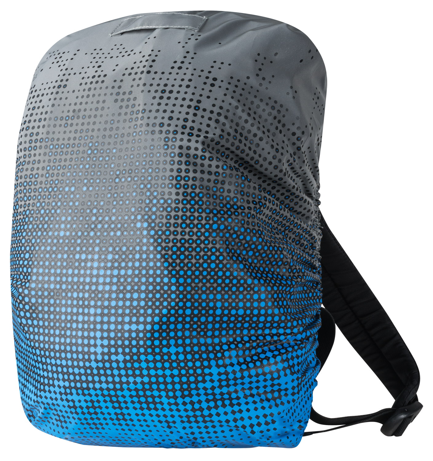 Reflective bag cover silver-blue reflective