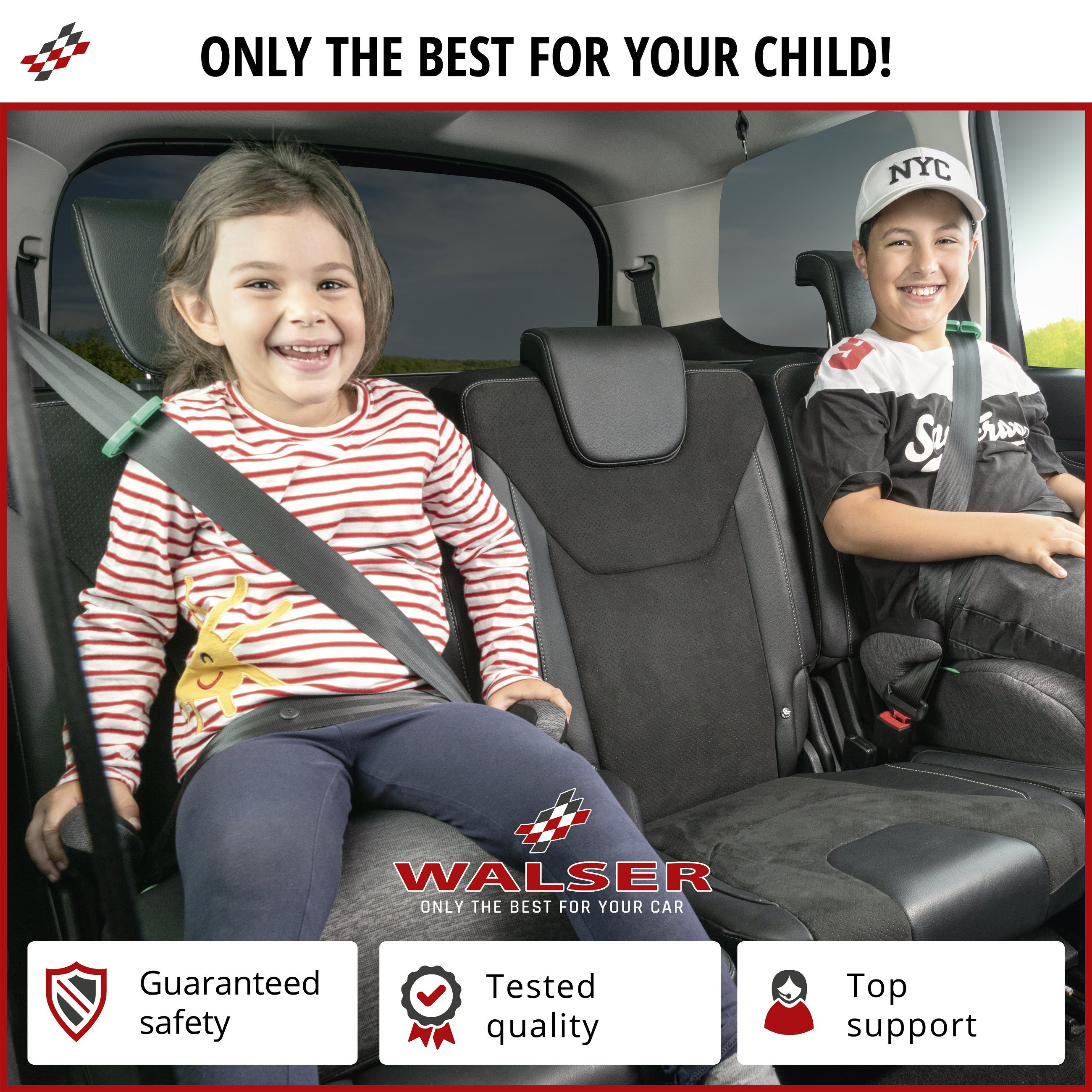 Booster Seat Raffi, booster seat car ECE R 129 tested, child seat grey/black