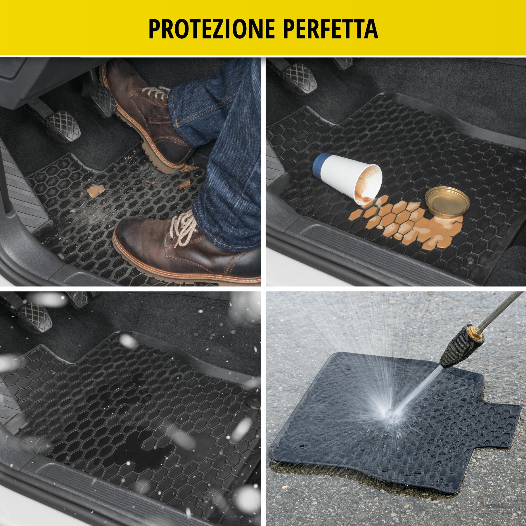 Tappetini in gomma DirtGuard su misura per Chevrolet Captiva 06/2006-Oggi, Chevrolet Epica 06/2004-2011, Opel Antara 05/2006-Oggi
