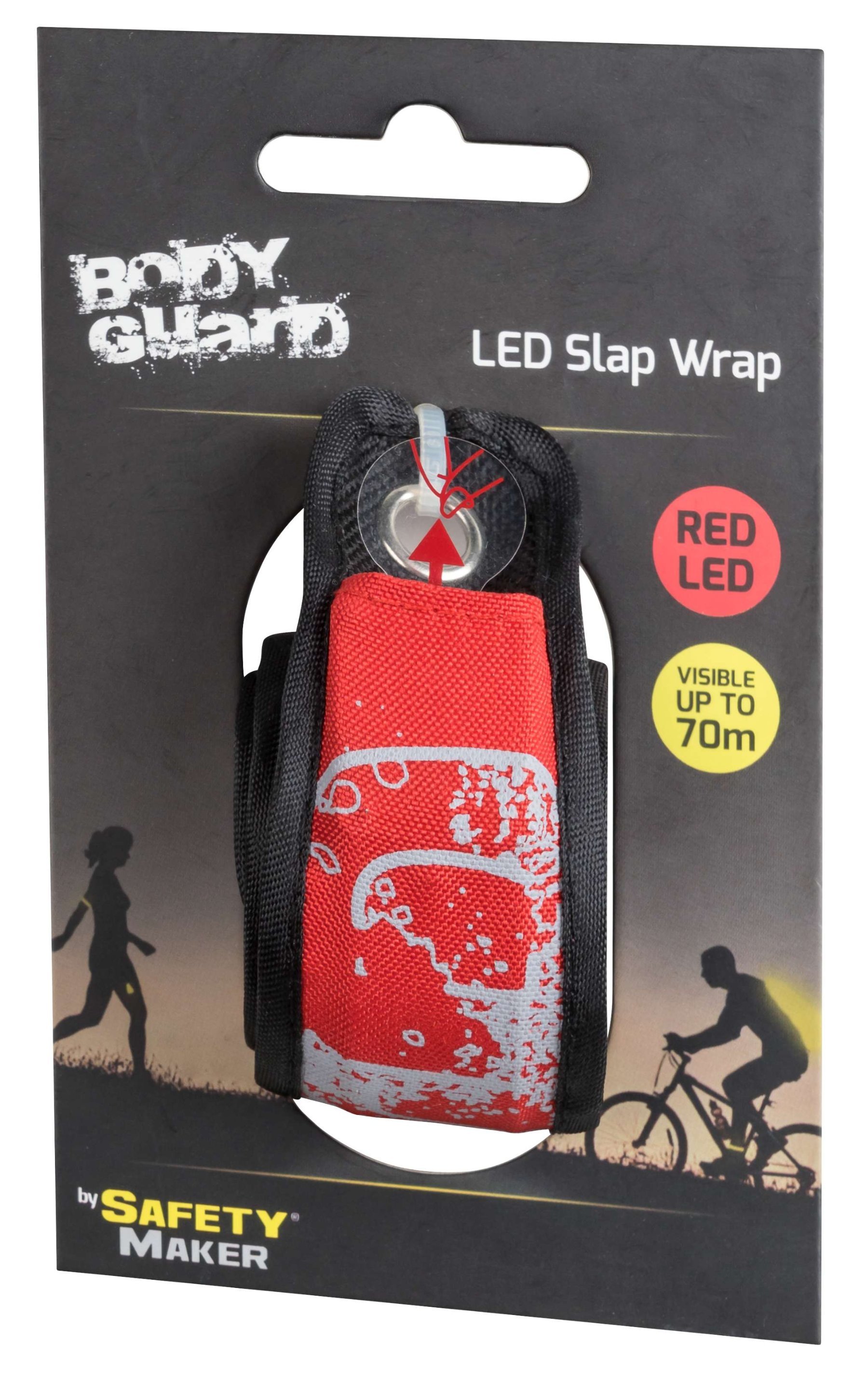 LED Klackband, leuchtendes Slap Wrap rot
