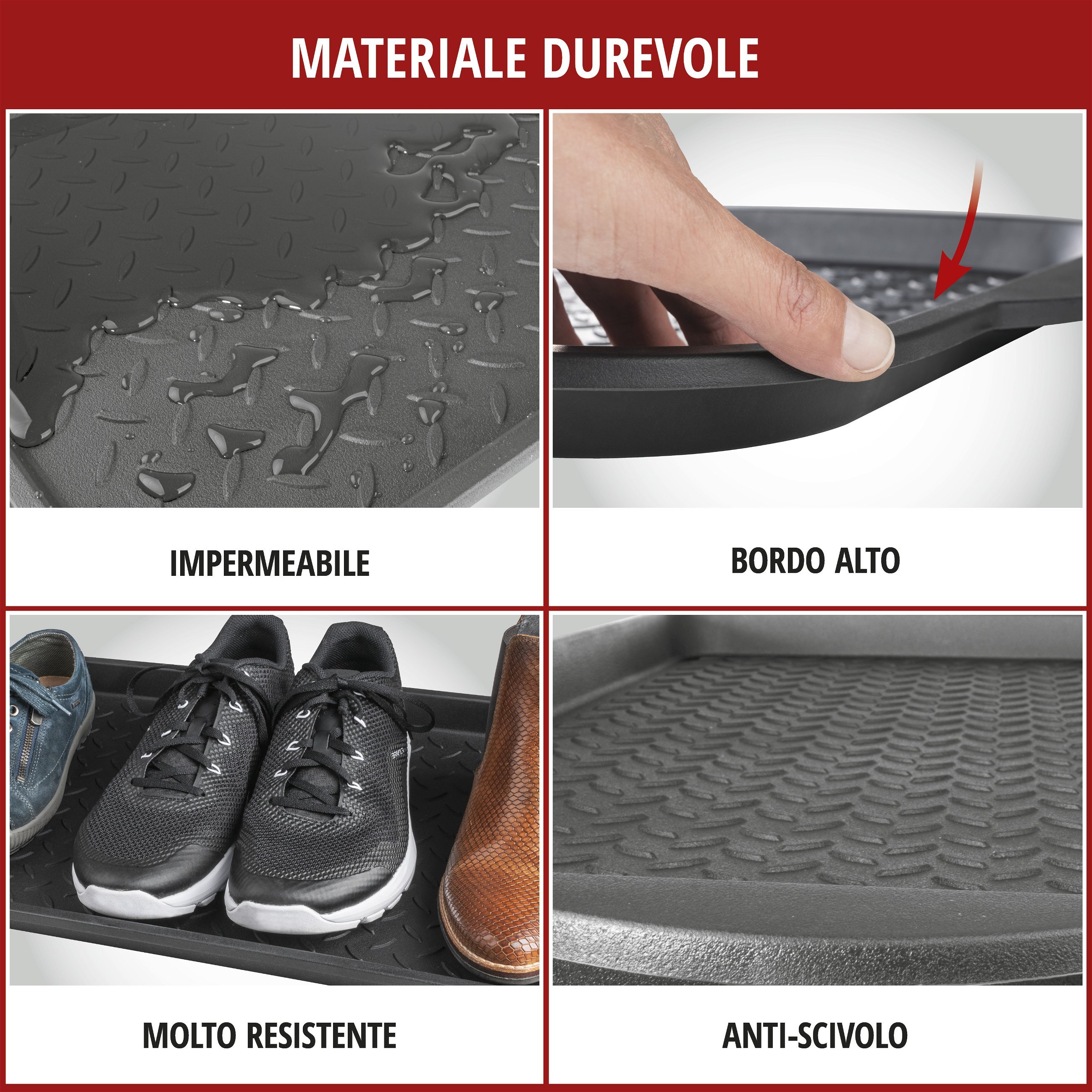 Vassoio multiuso Safetray L nero
