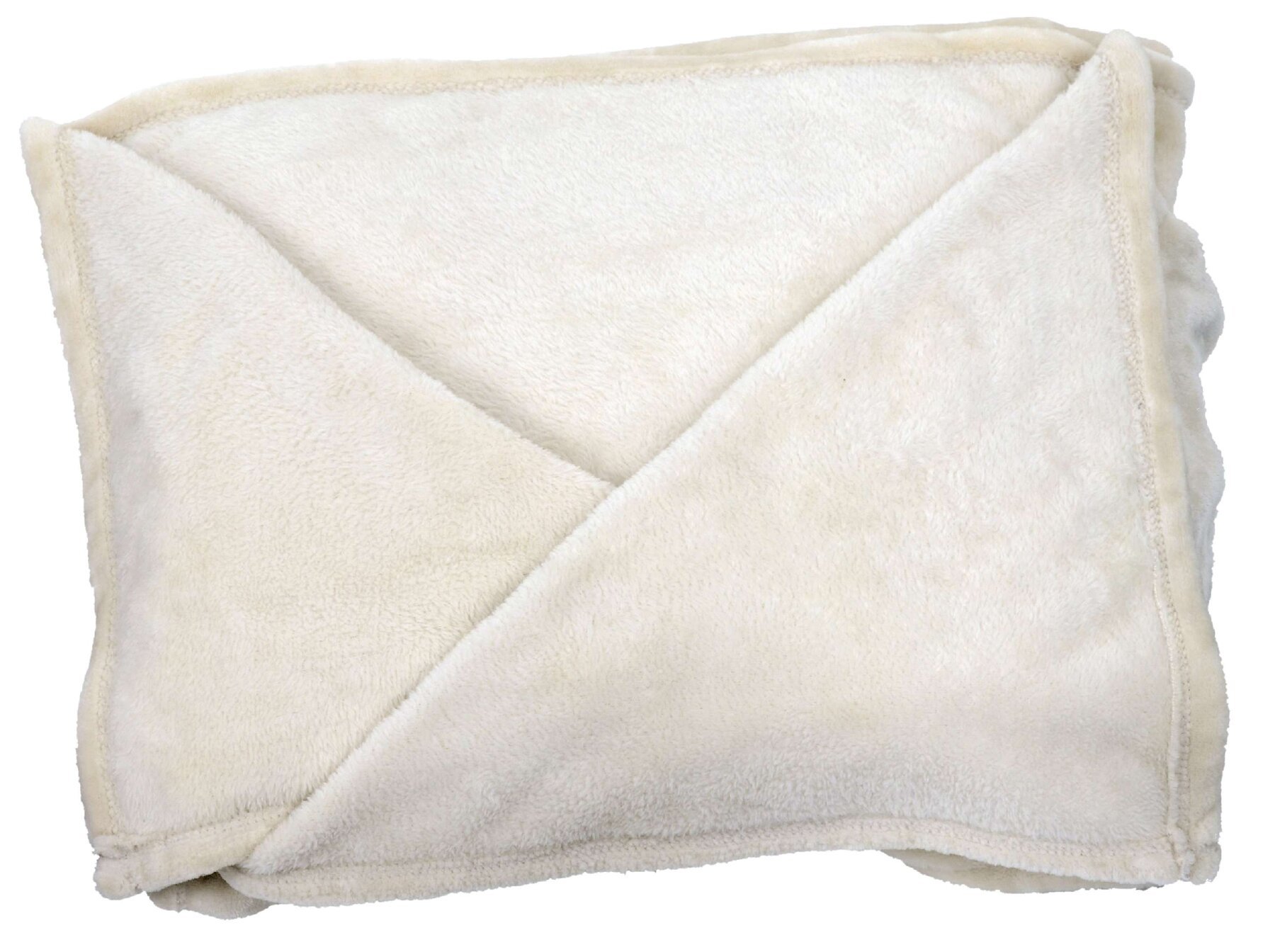 Coperta in pile con maniche beige crema 150x180cm