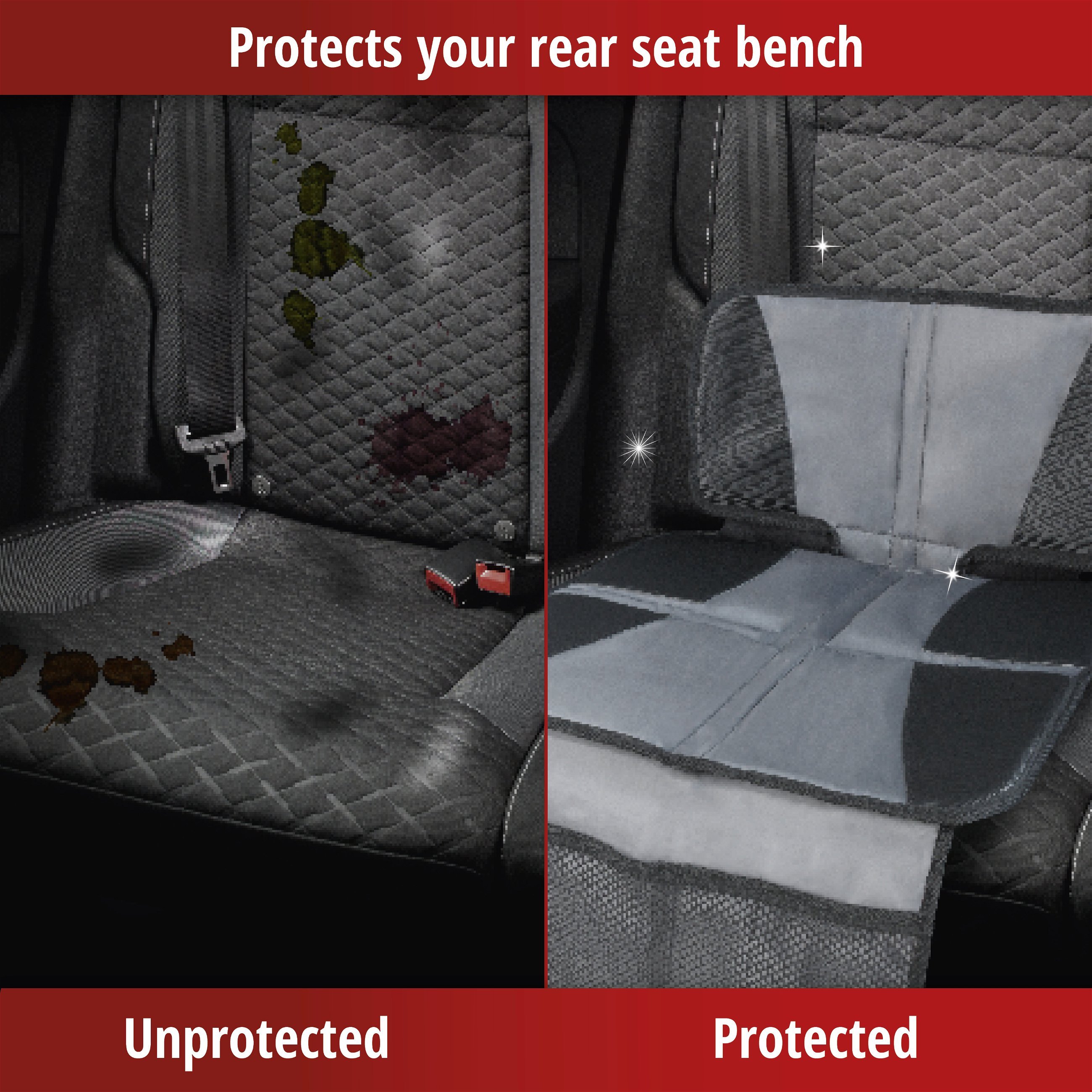 Child seat pad Tidy Fred, protective pad child seat grey/black