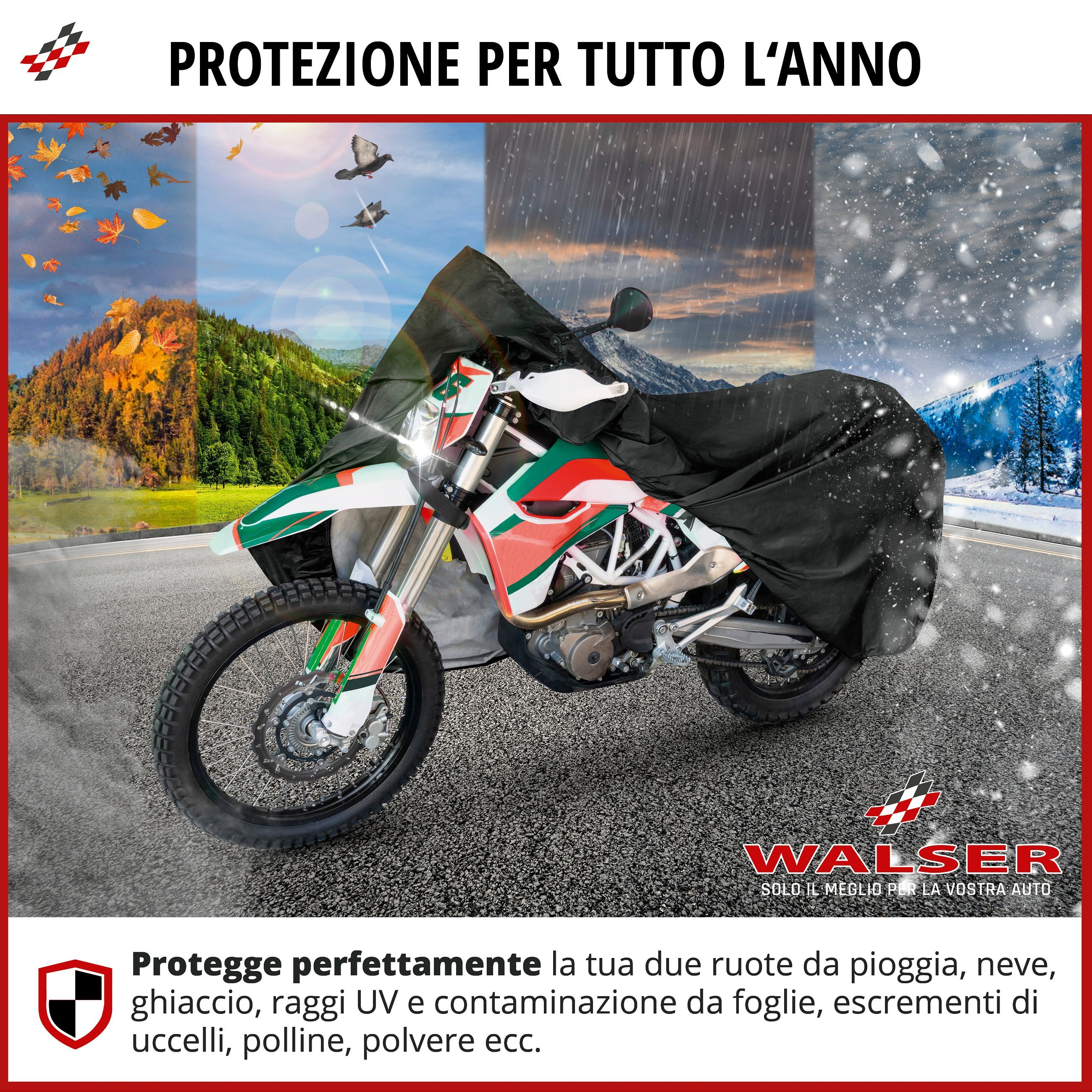 Garage per motociclette Enduro dimensioni XL PVC - 255 x 110 x 135 cm nero