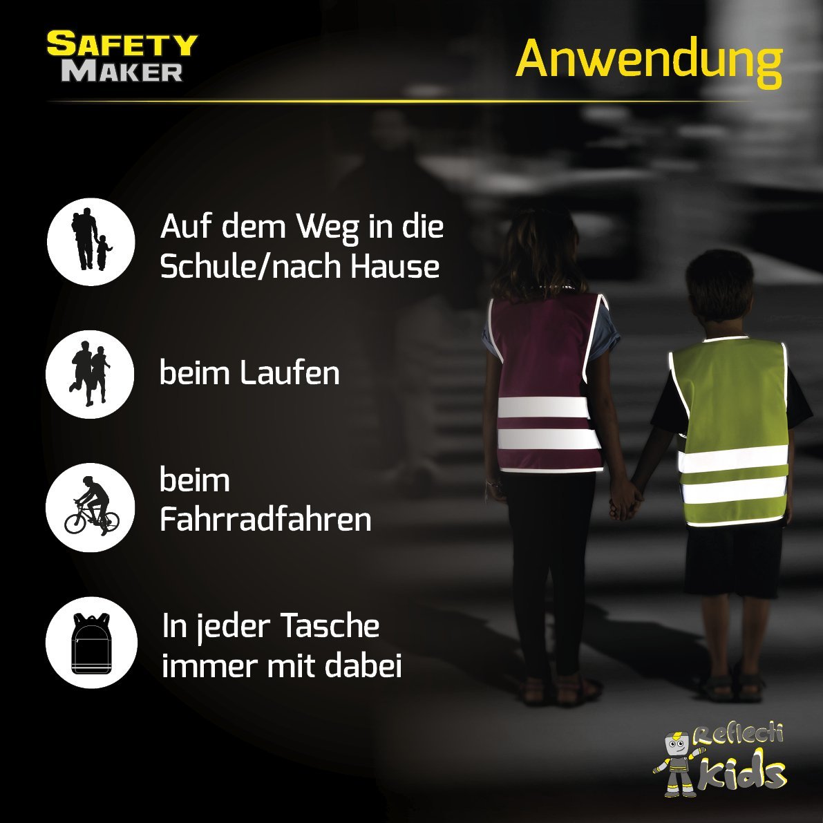 Sicherheitsweste 3-6 Jahre pink