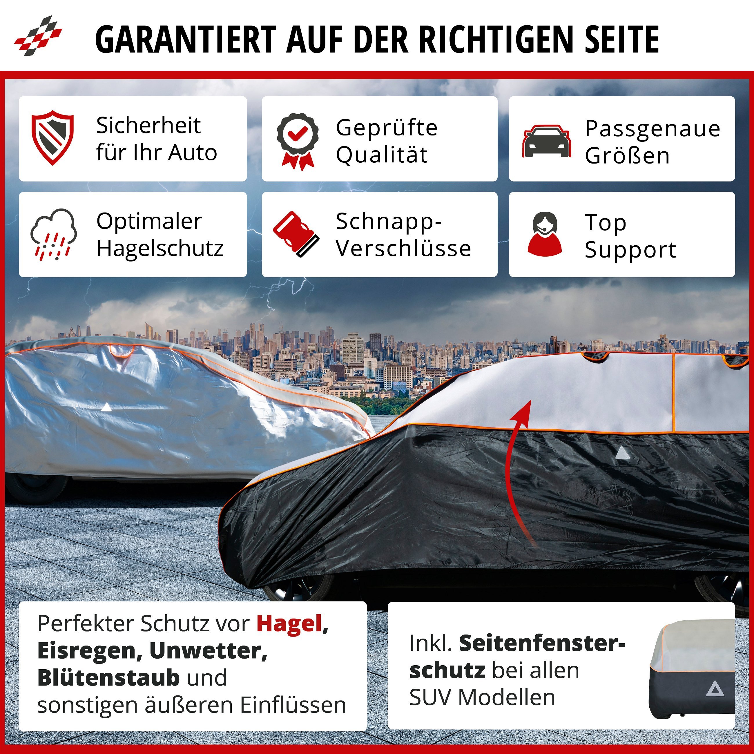 Auto-Hagelschutzplane wasserdicht, Auto Abdeckplane Perma Protect Größe: XL